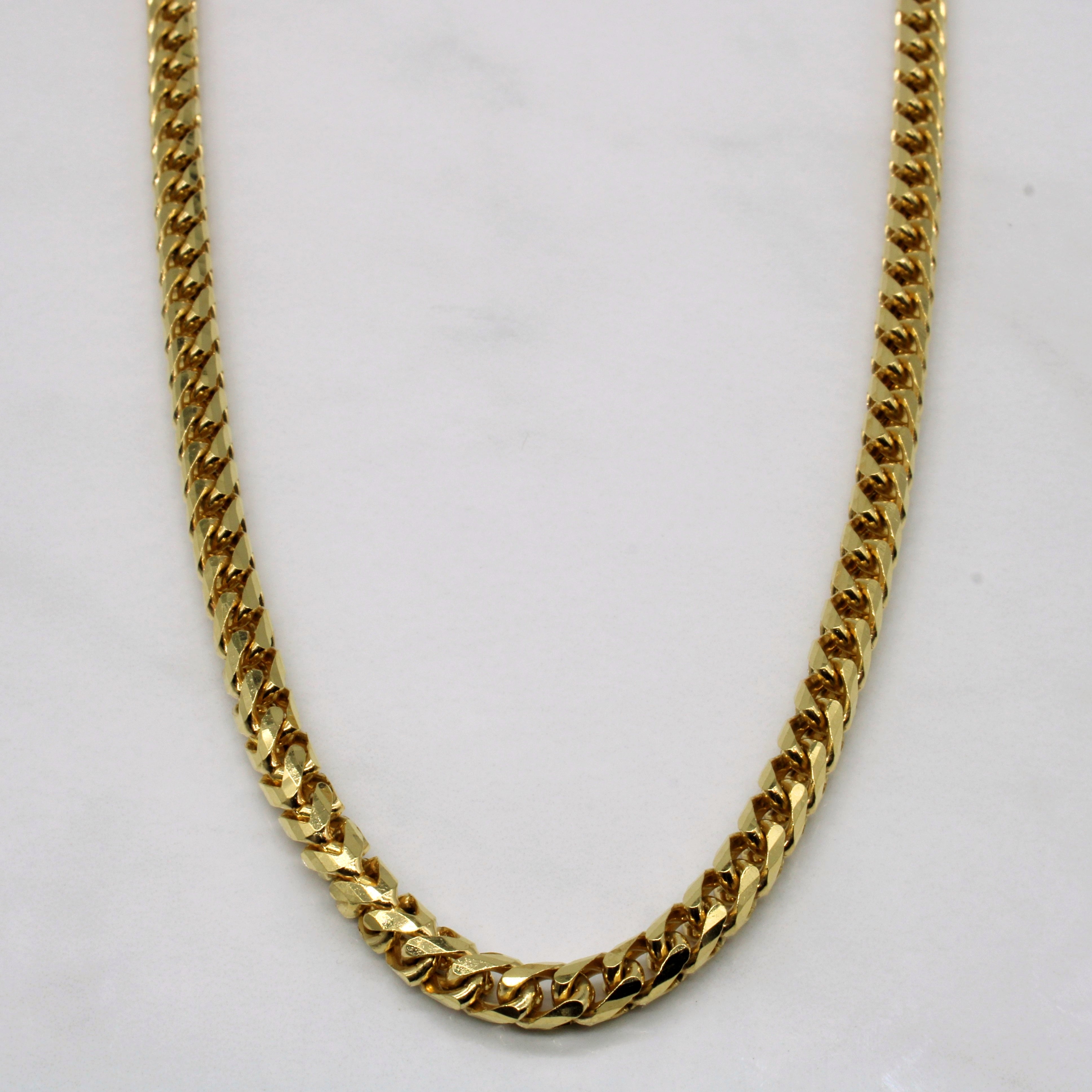 18k Yellow Gold Puffed Wheat Chain | 24" |