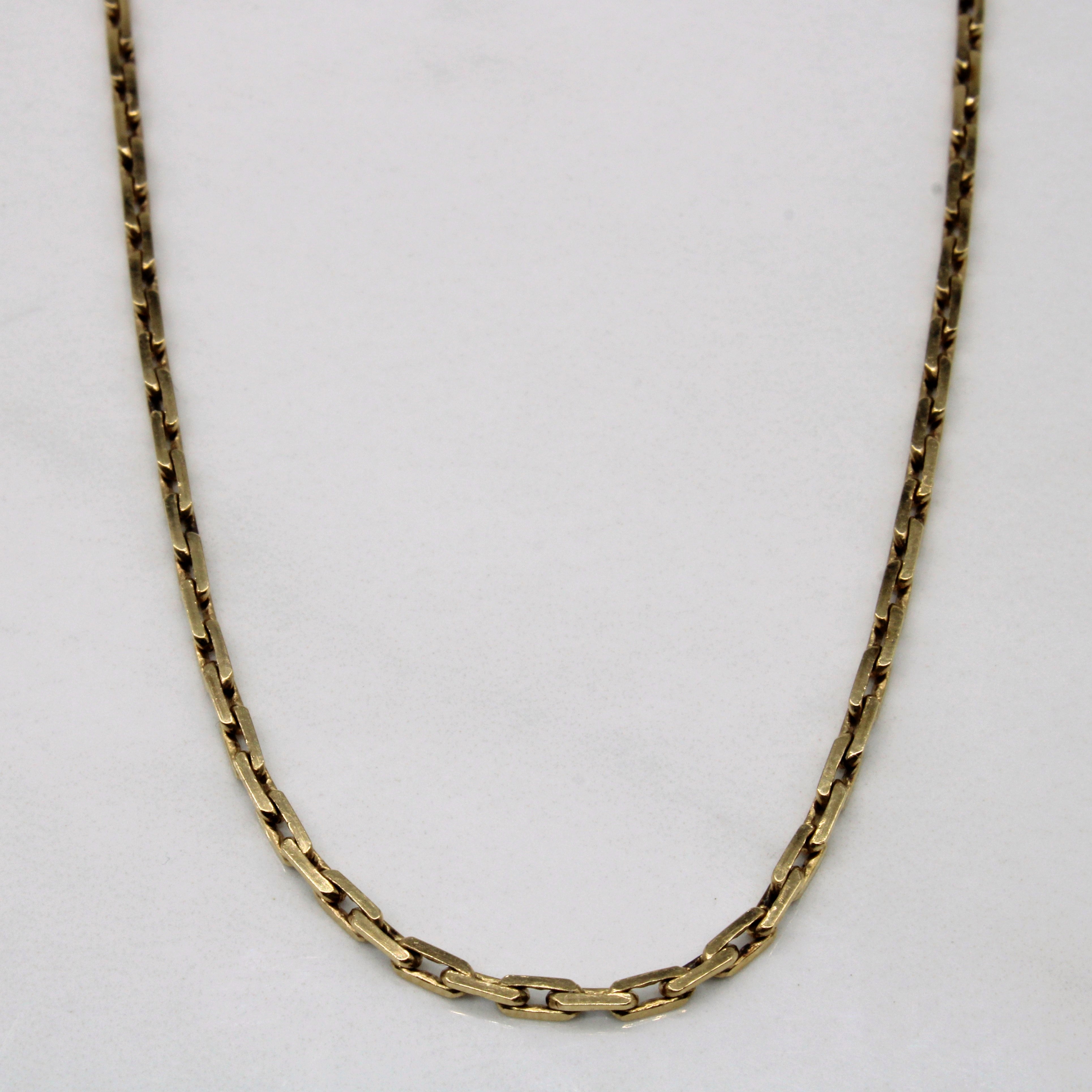 10k Yellow Gold Elongated Box Chain | 19" |
