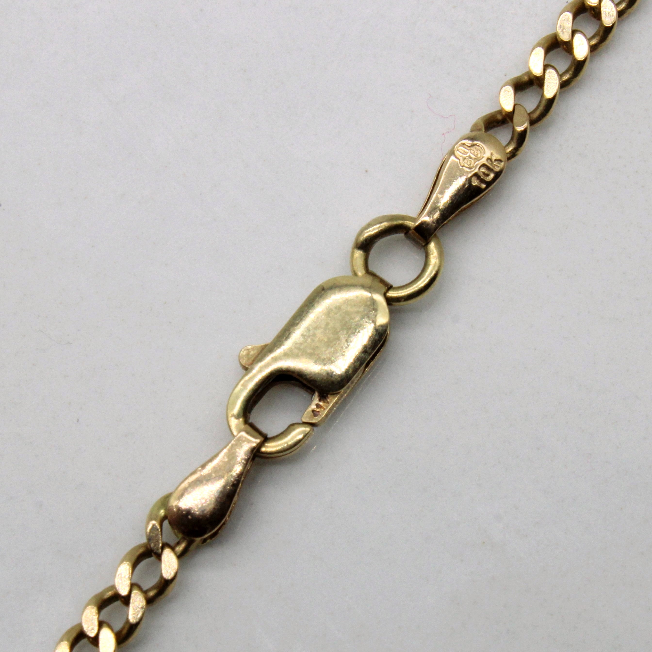 10k Yellow Gold Curb Link Chain | 24" |