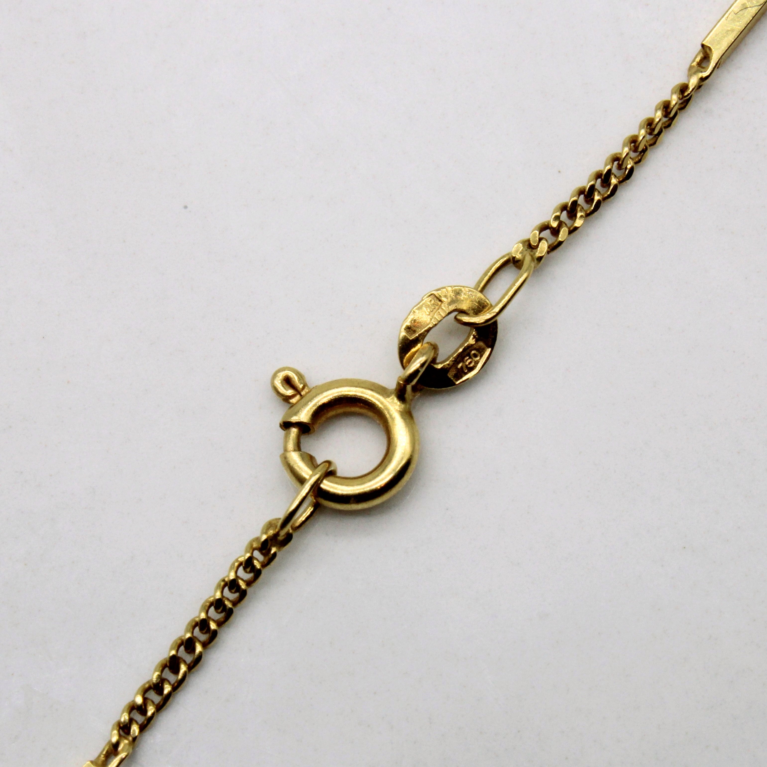 18k Yellow Gold Bar & Link Chain | 24" |