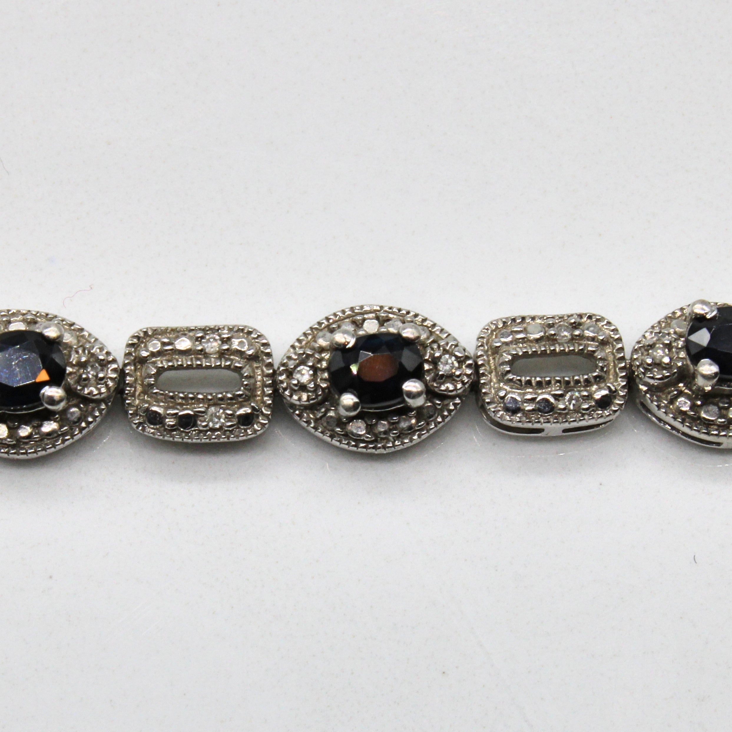 Sapphire & Diamond Bracelet | 2.00ctw, 0.12ctw | 7" |