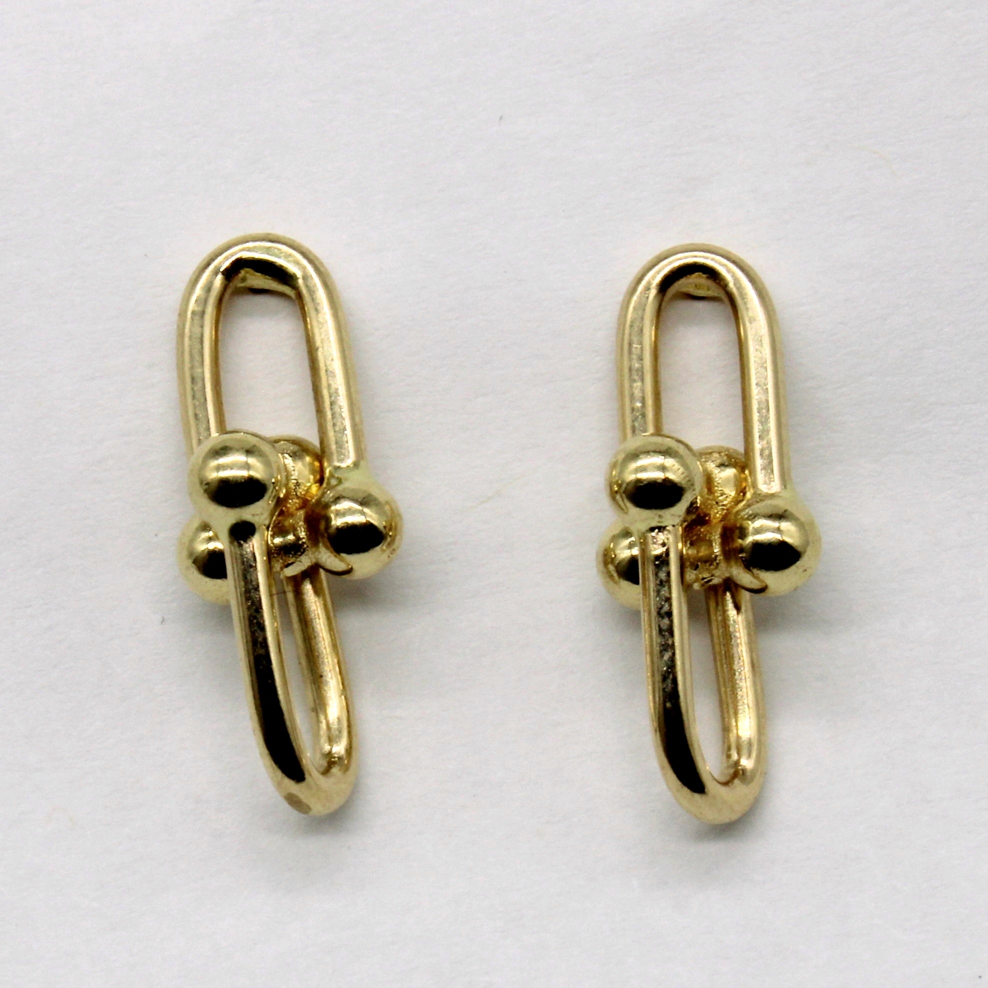 Gold Drop Hard Wear Inspired 18k Earrings