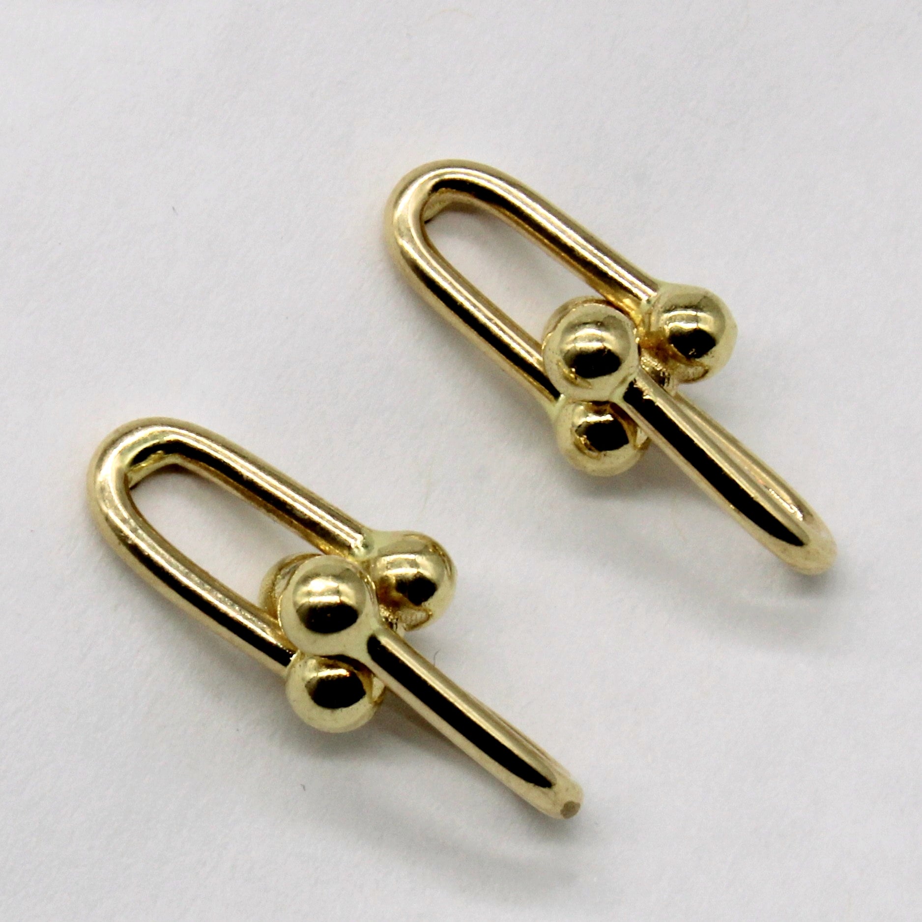 Gold Drop Hard Wear Inspired 18k Earrings