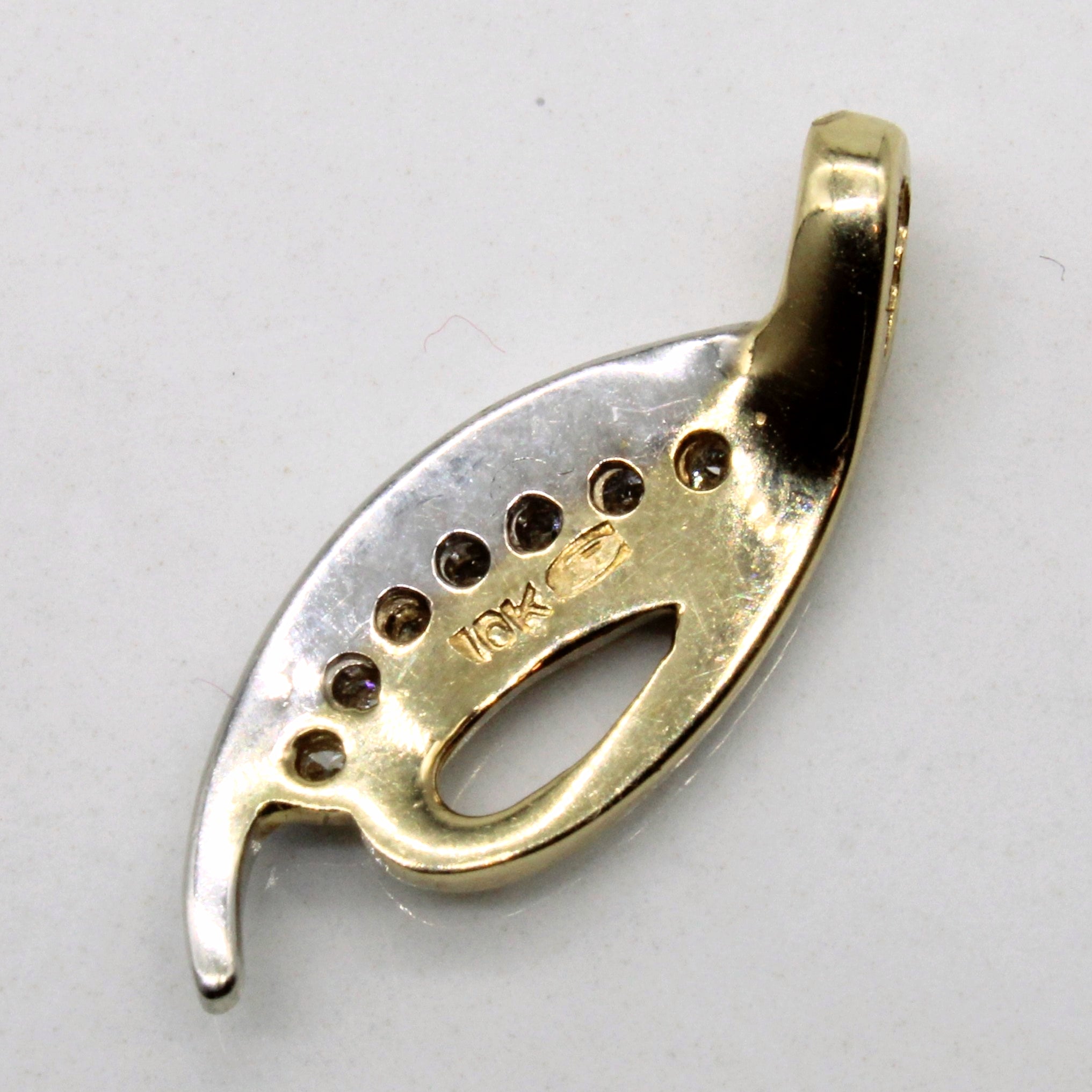 Two Tone Diamond Swirl Pendant | 0.15ctw |