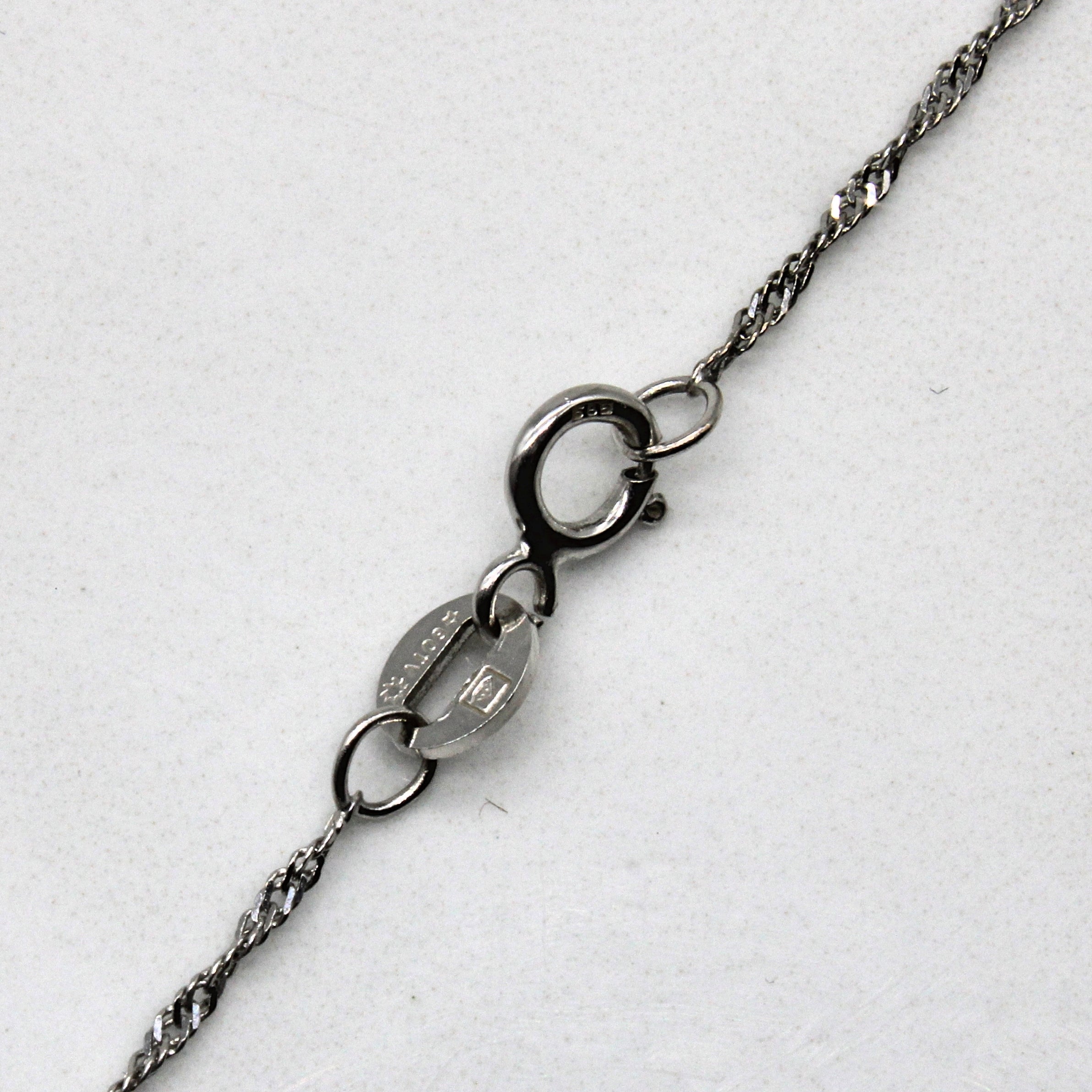 Diamond & Sapphire Heart Pendant Necklace | 0.11ctw, 0.05ctw | 18" |