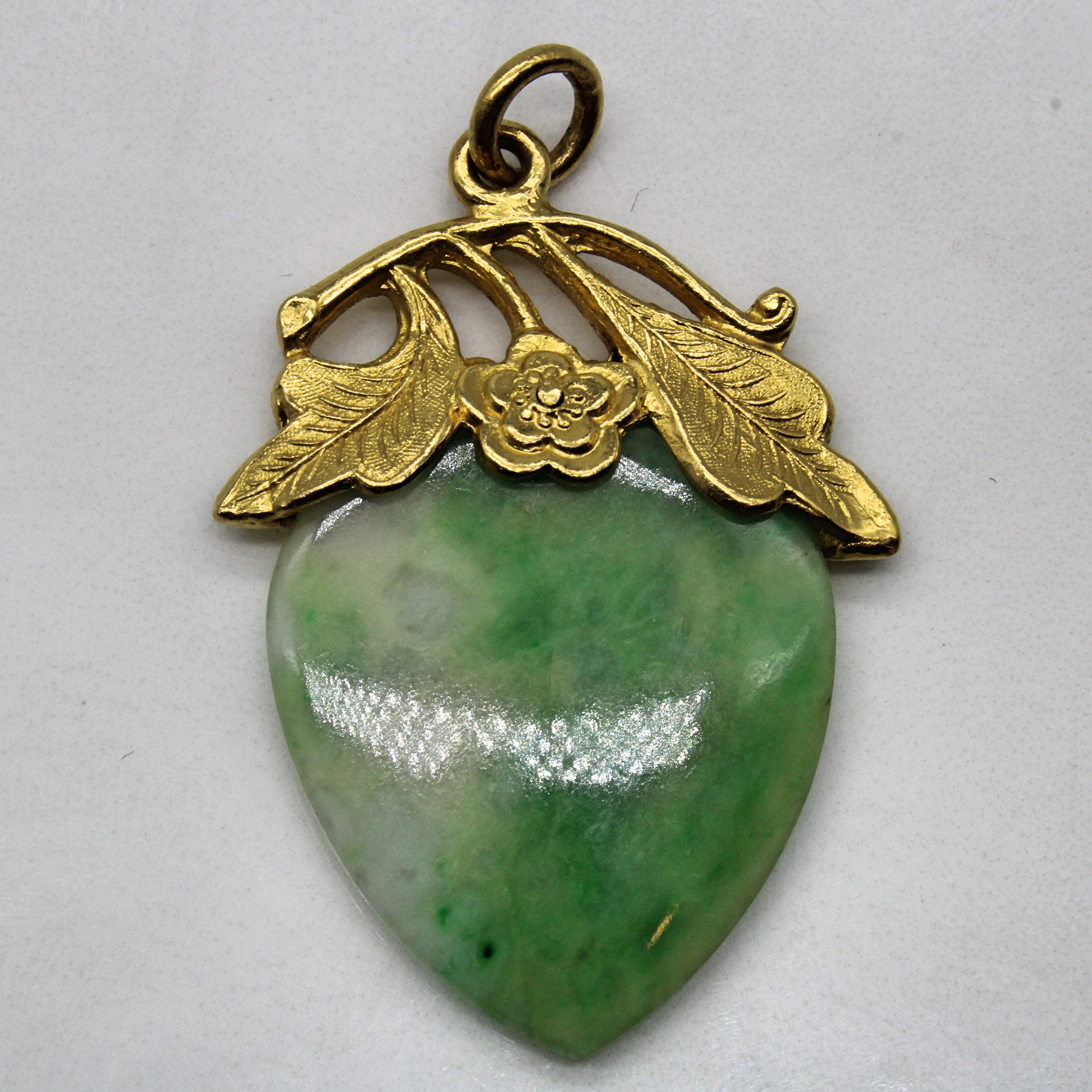 Jadeite Heart 24k Pendant | 20.00ct |