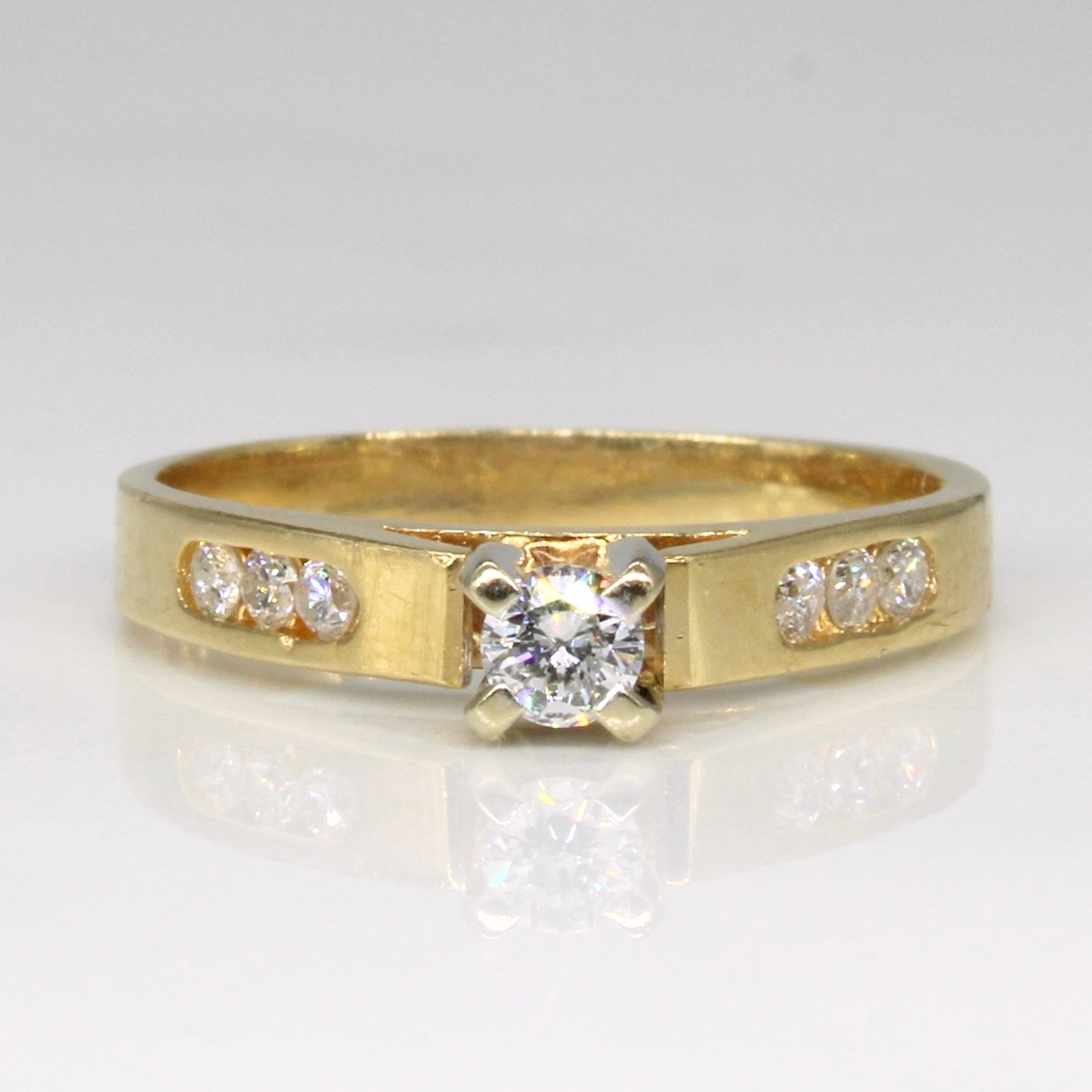 Diamond Cathedral Engagement Ring | 0.19ctw | SZ 5.5 |