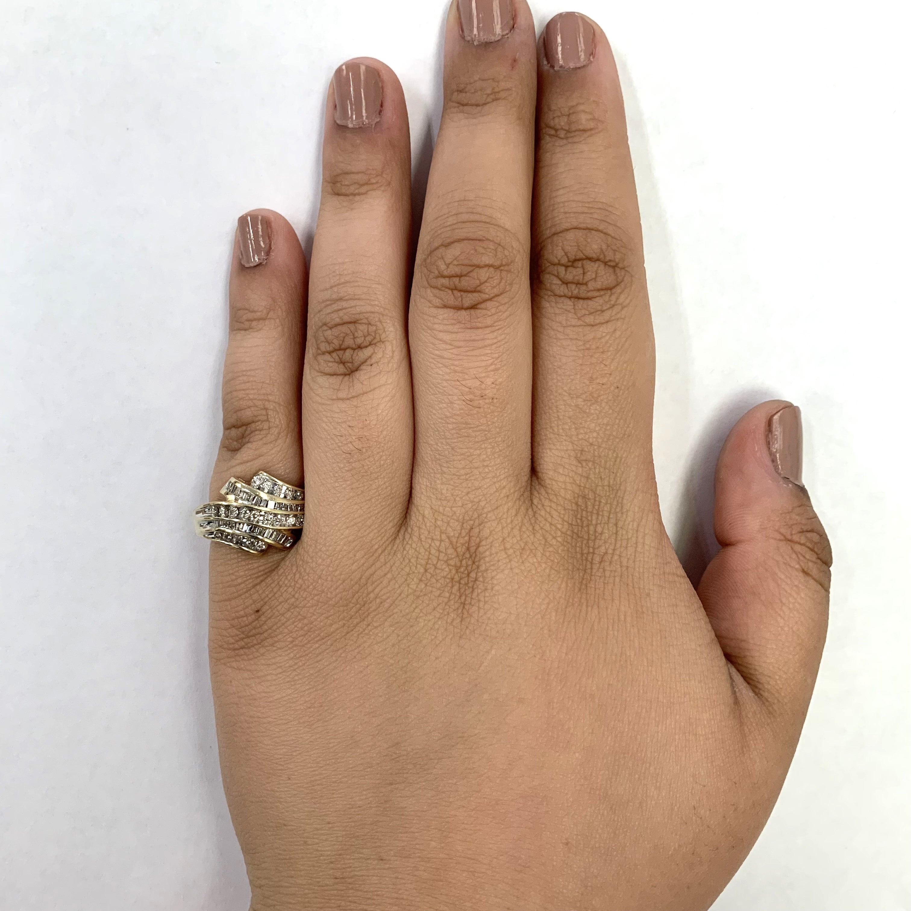Diamond Bypass Ring | 0.35ctw | SZ 5.5 |