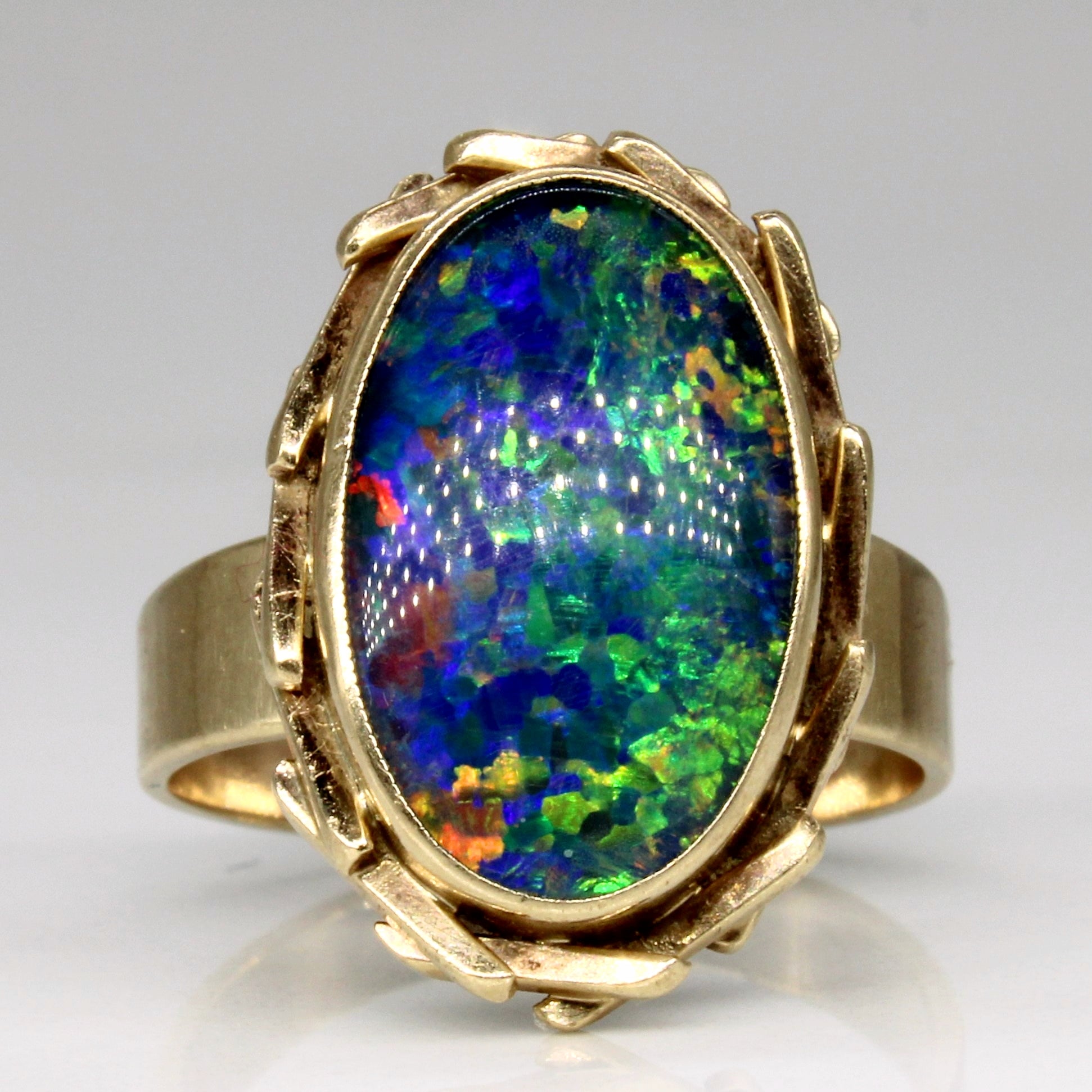 Bague cocktail triple opale | 2,10 ct | Taille 7 |