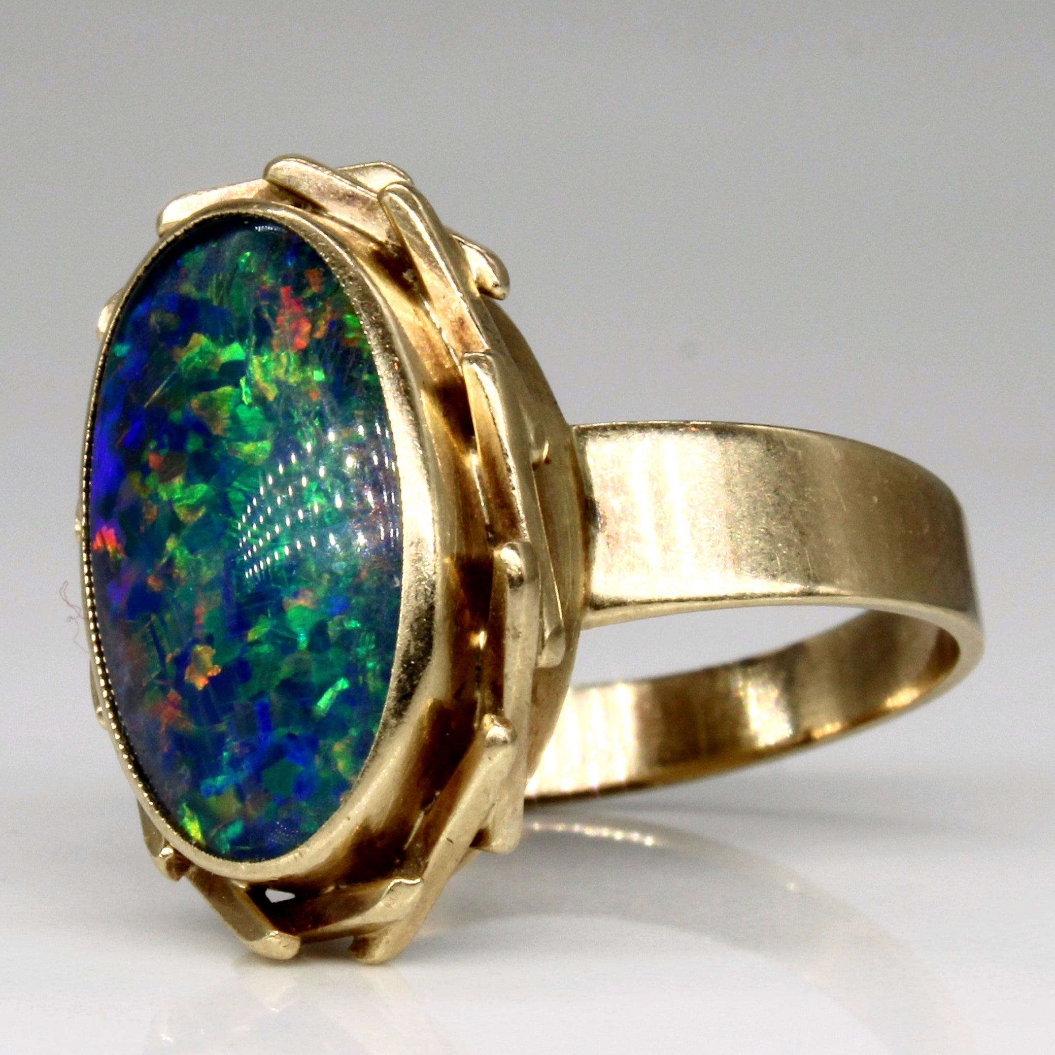 Bague cocktail triple opale | 2,10 ct | Taille 7 |