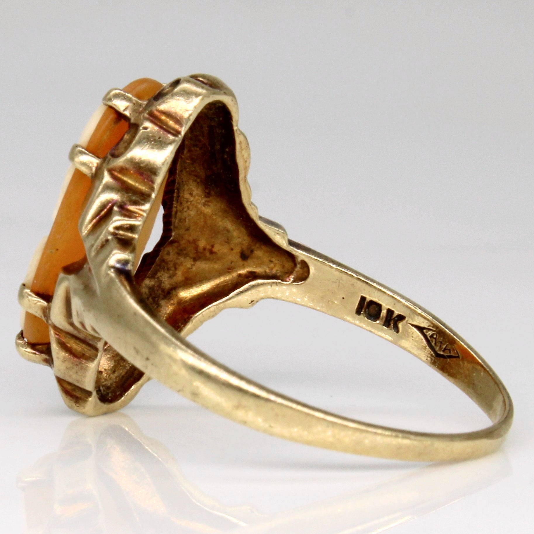Sea Shell Cameo Ring | 1.30ct | SZ 7.25 |