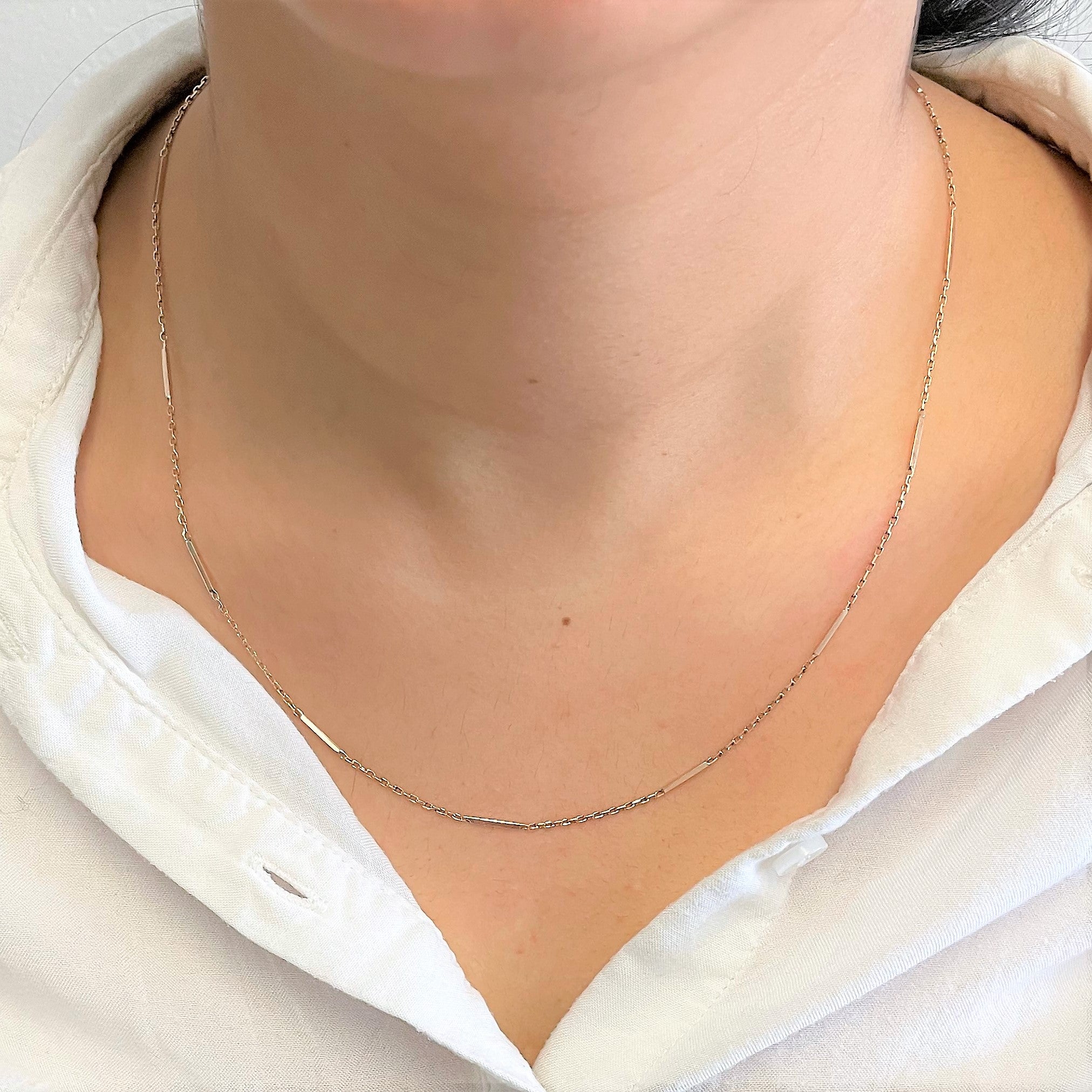 14k Yellow Gold Dot Dash Chain | 18" |