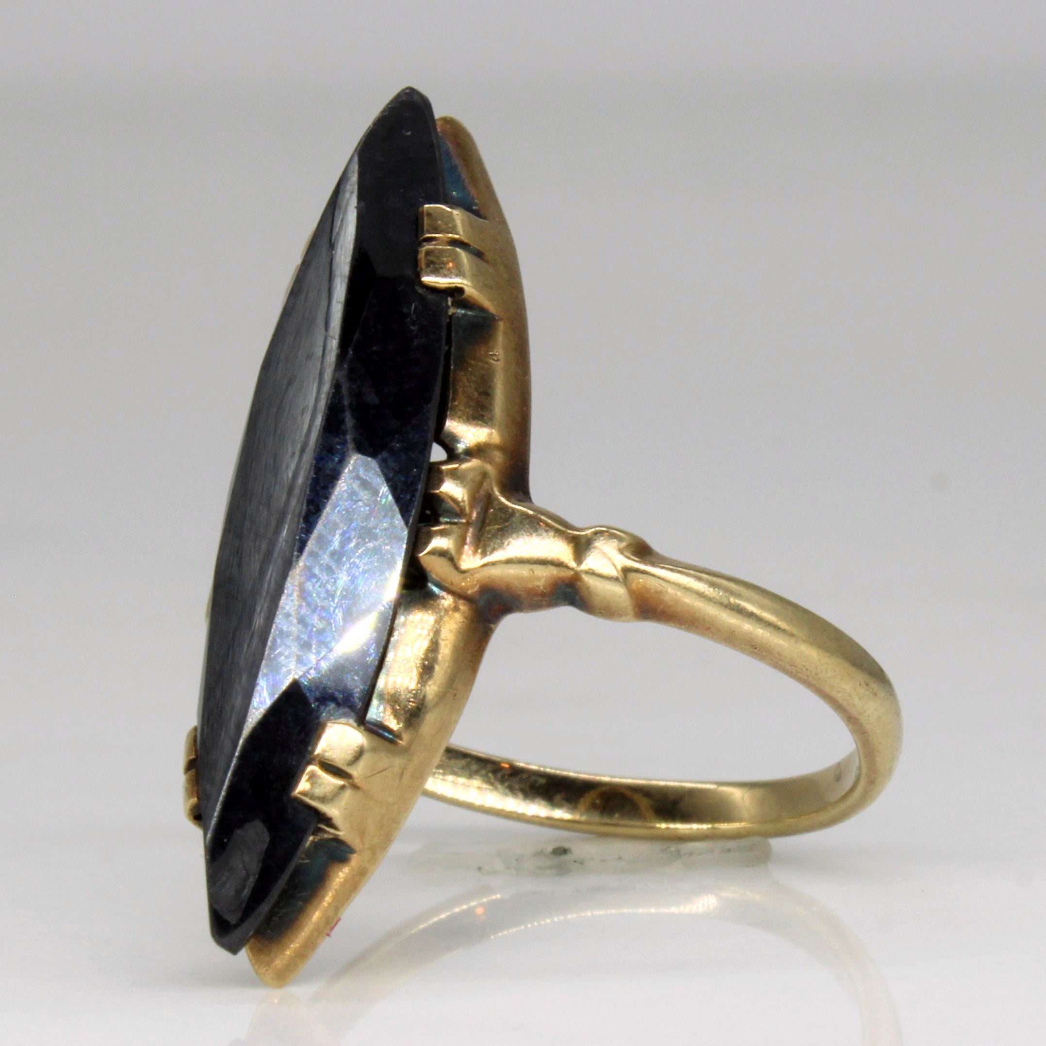 Bague Navette en Hématite | 5,90 ct | Taille 7 |