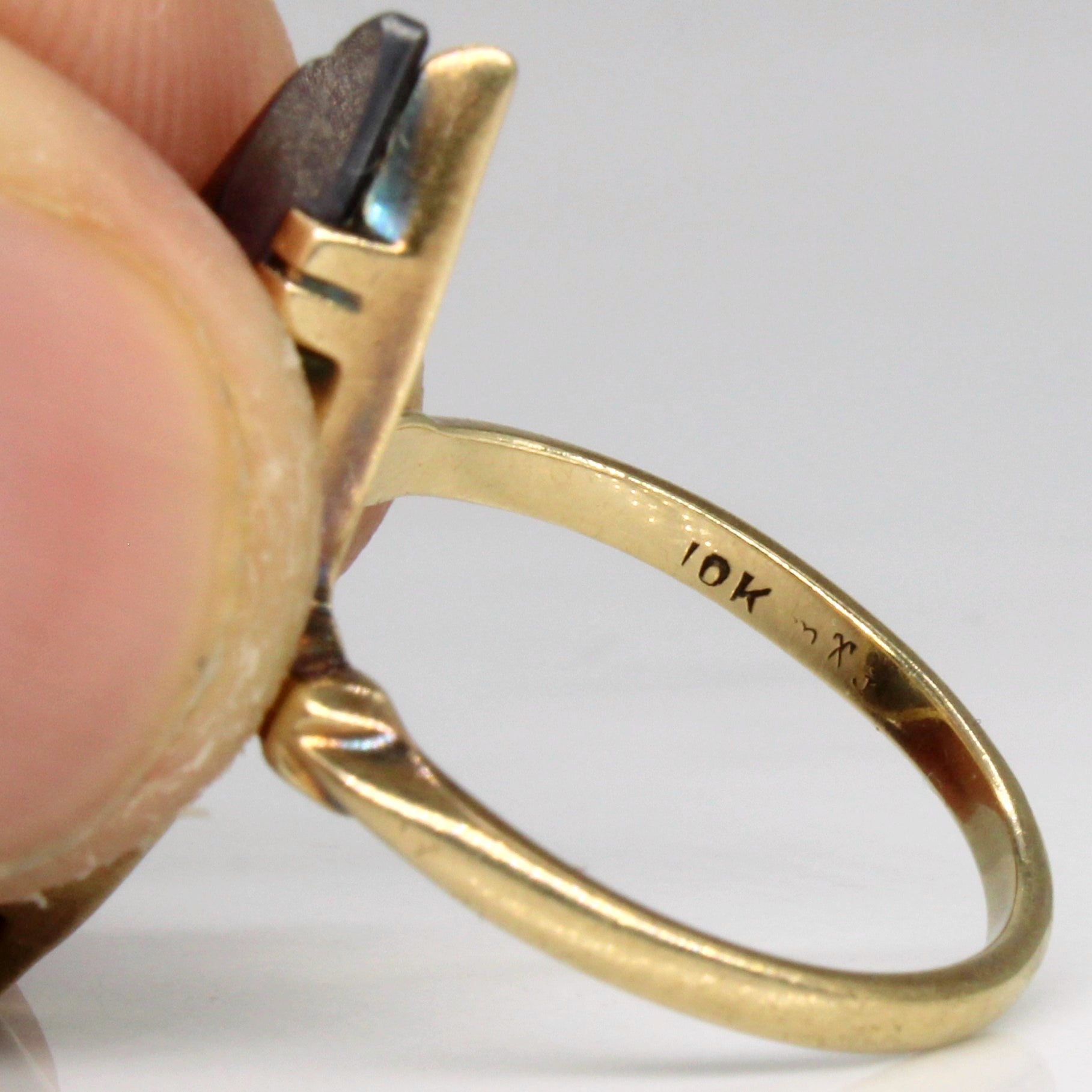 Bague Navette en Hématite | 5,90 ct | Taille 7 |