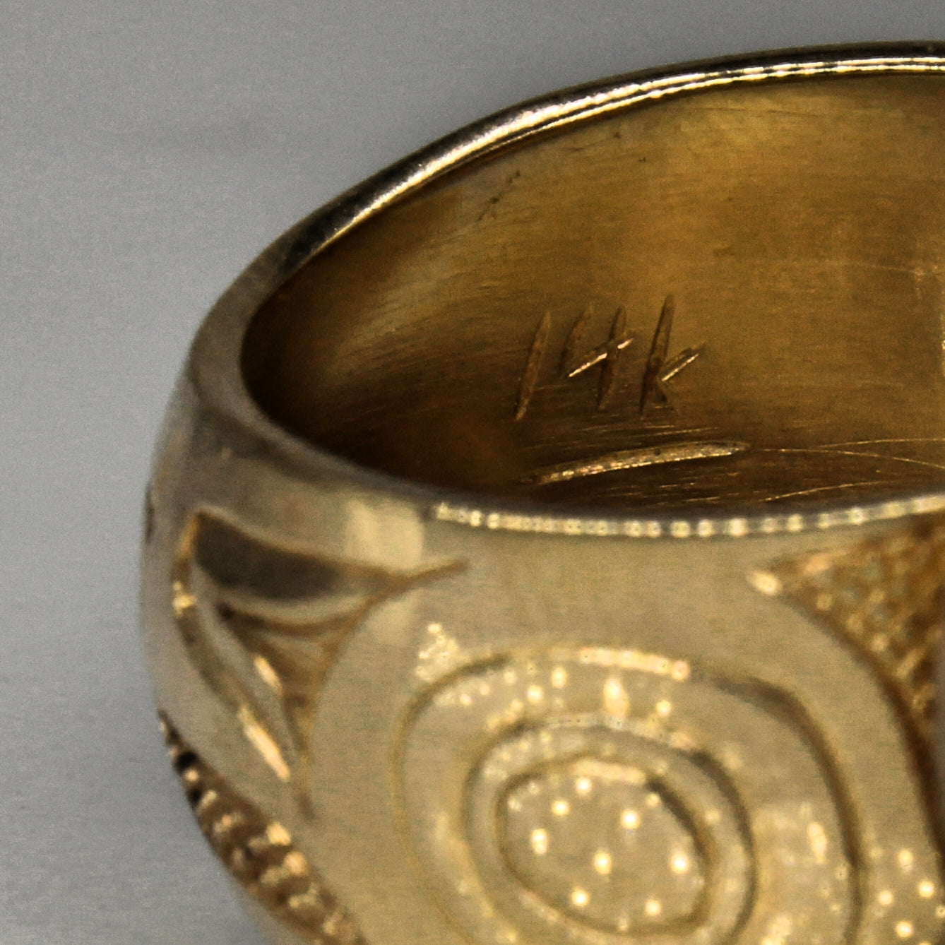 14k Yellow Gold Indigenous Eagle Art Ring | SZ 6 |
