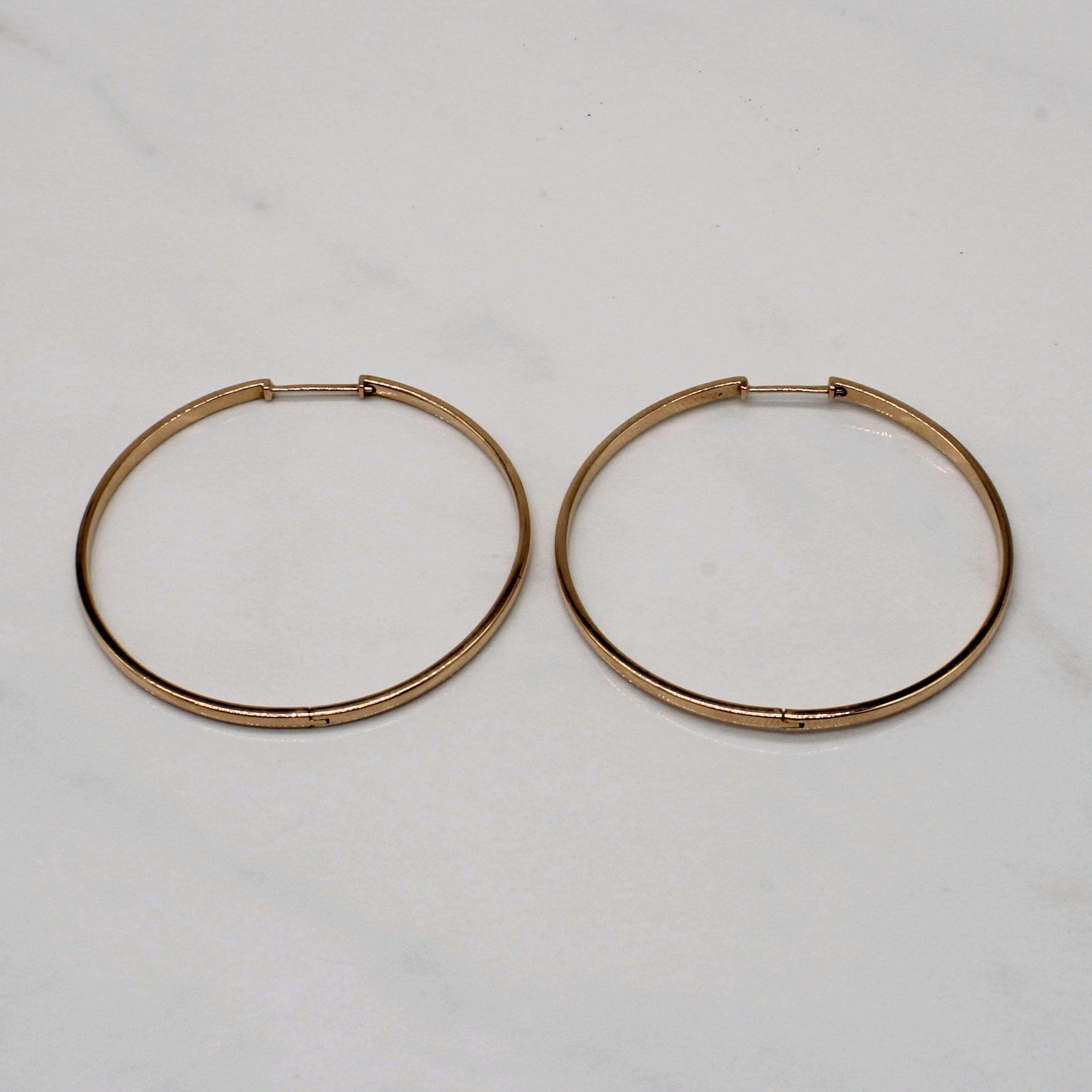 Rose Gold Hoop Earrings |