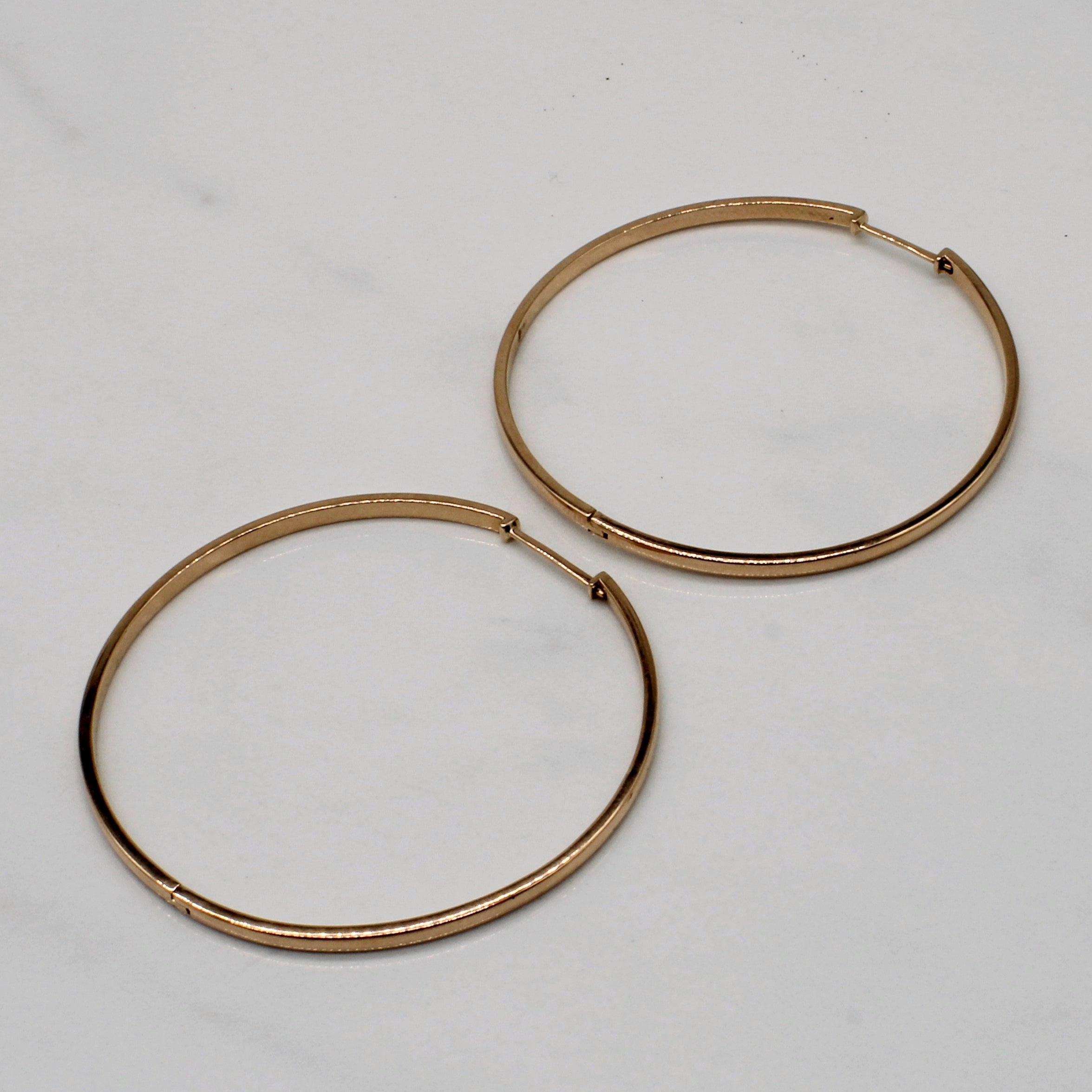 Rose Gold Hoop Earrings |