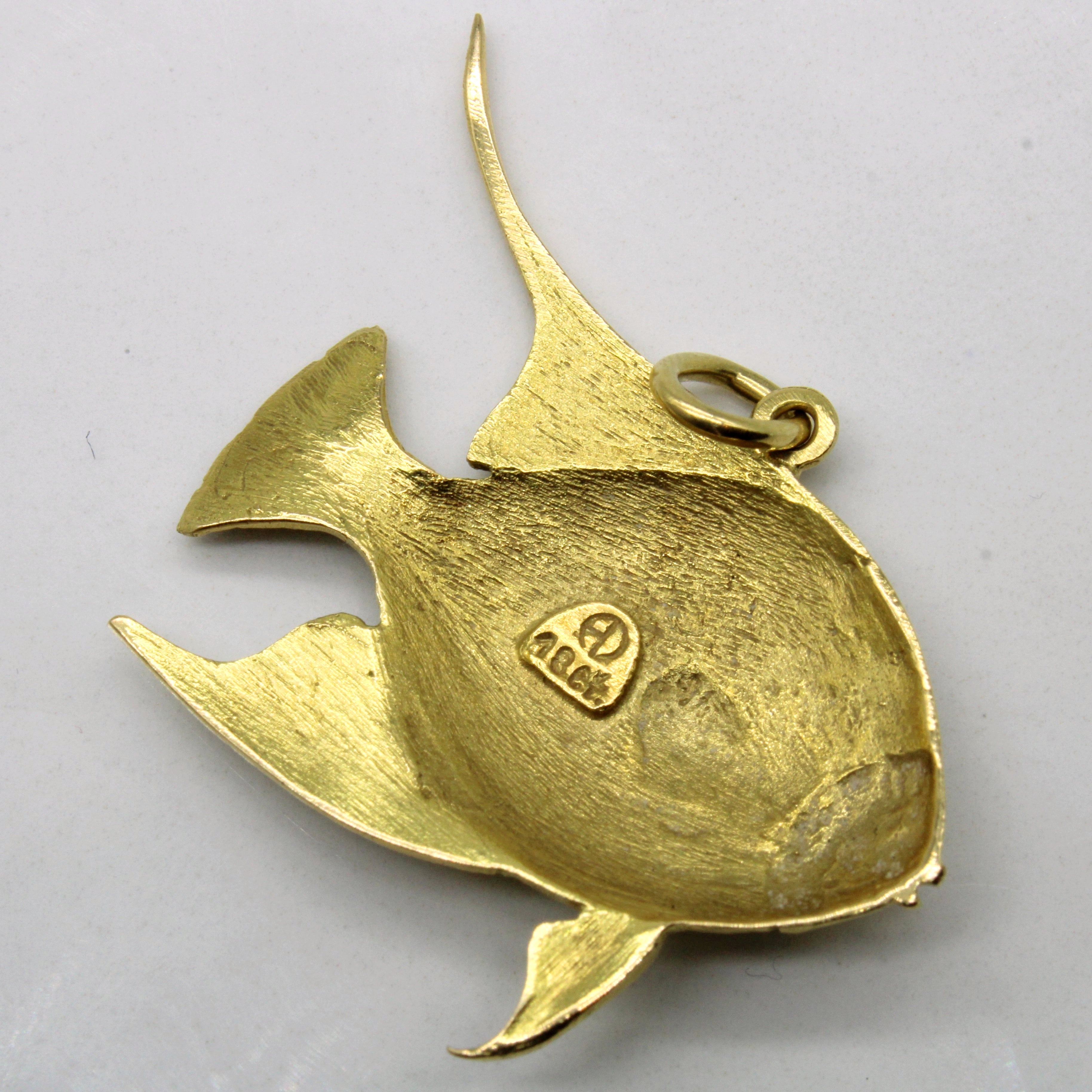 Yellow Gold Fish Pendant |