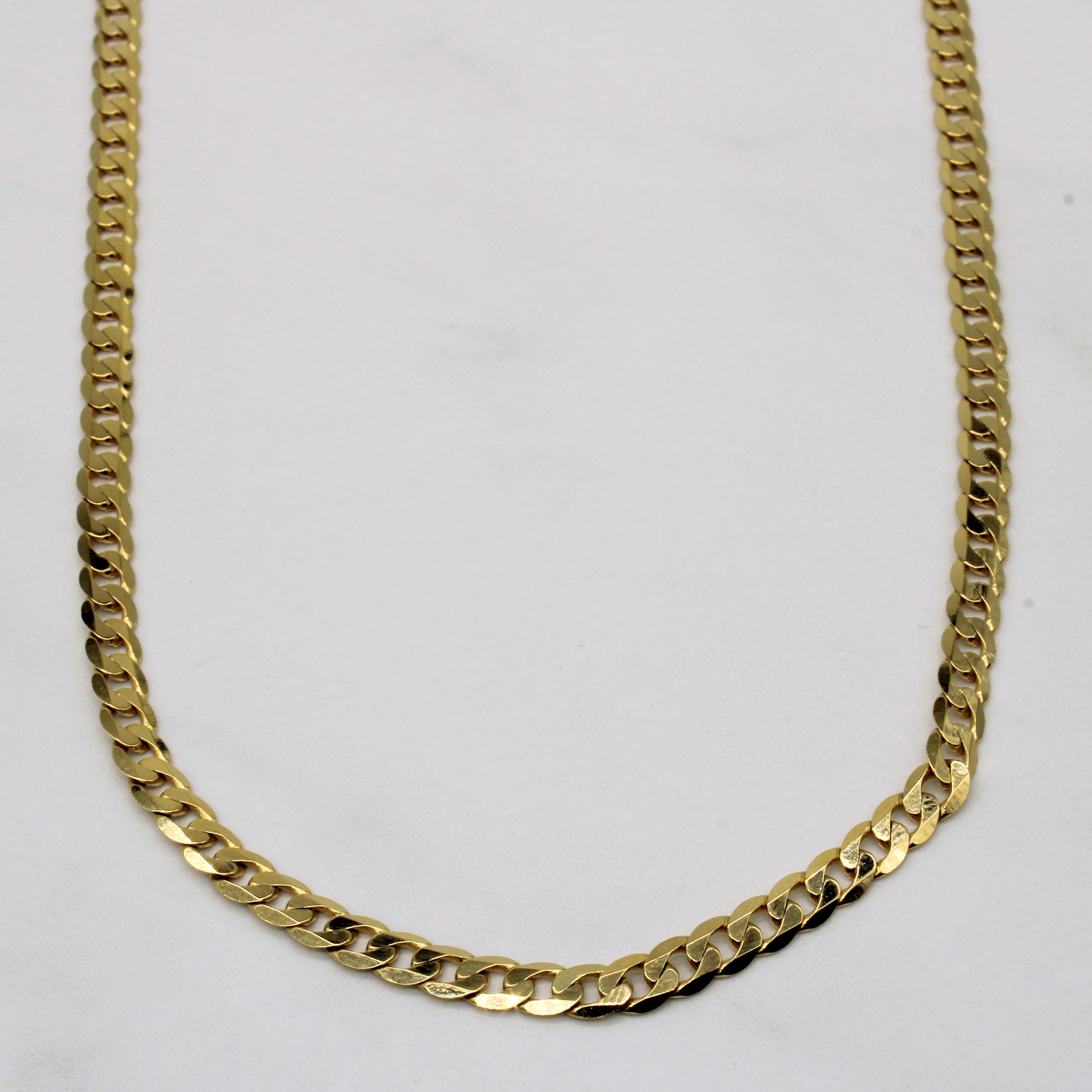 10k Yellow Gold Curb Chain | 22" |