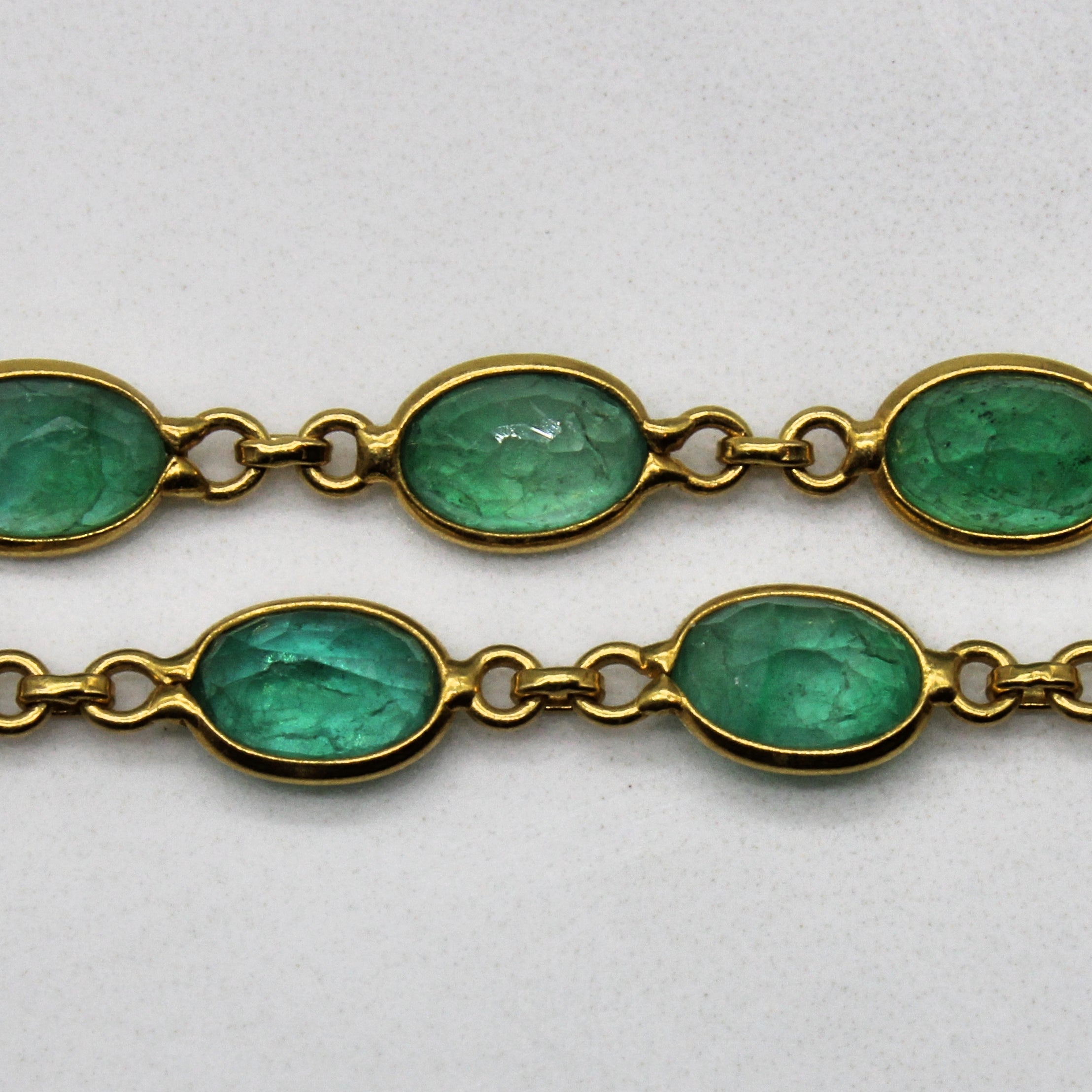 Emerald Eternity Chain Necklace | 17.40ctw | 18" |