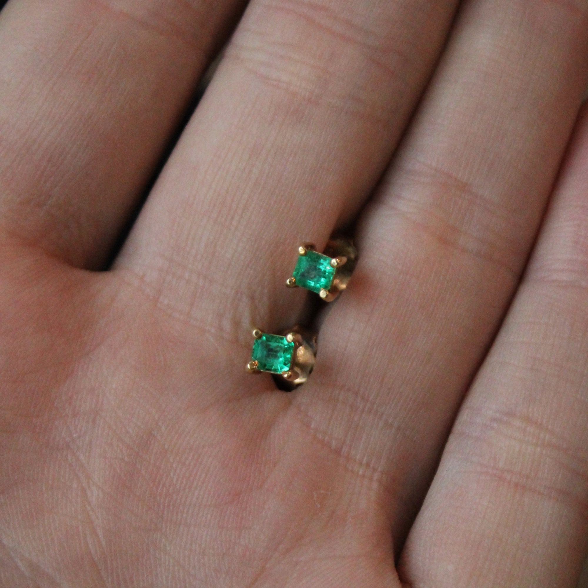 Emerald Stud Earrings | 0.42ctw |