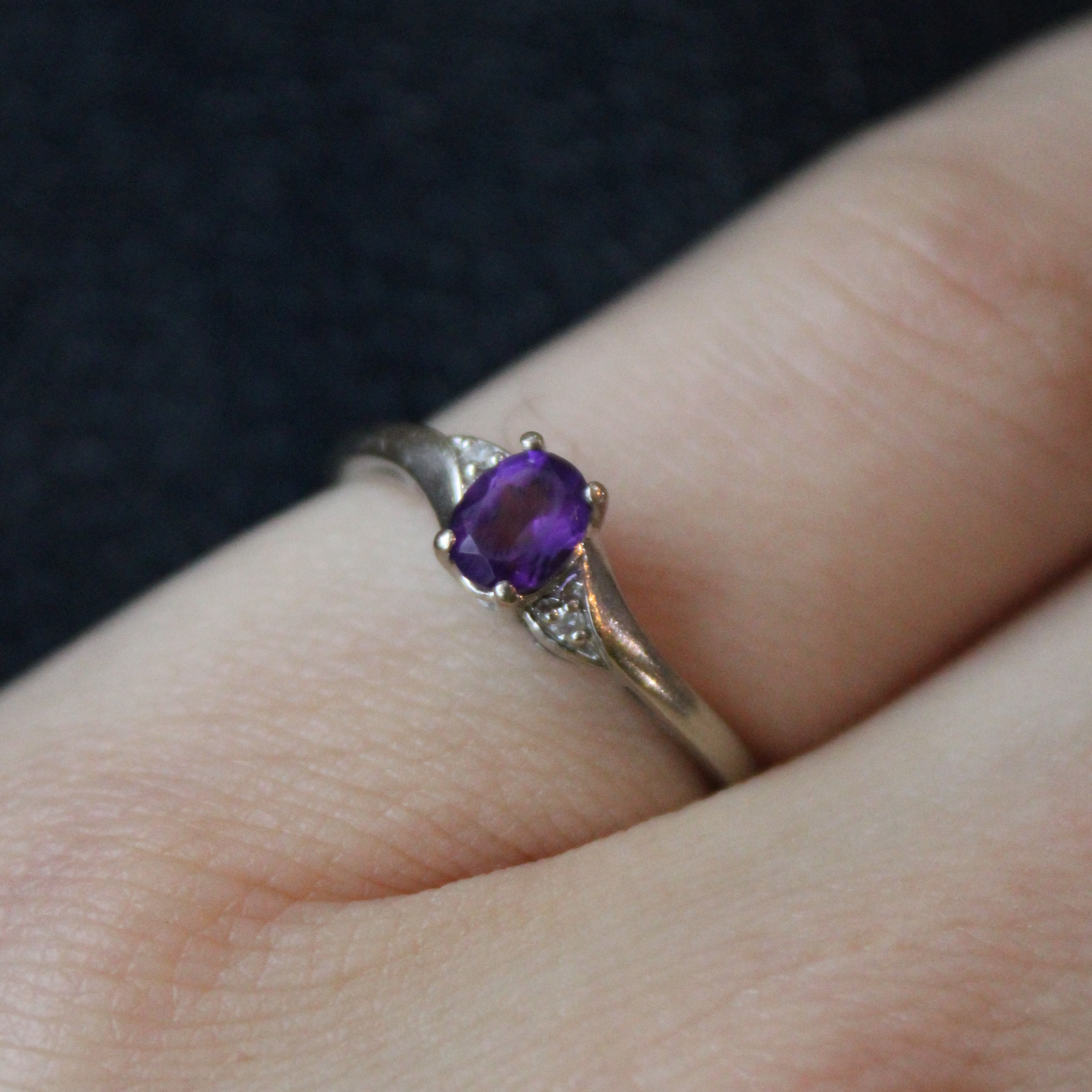 Amethyst & Diamond Ring | 0.26ct, 0.01ctw | SZ 6.75 |