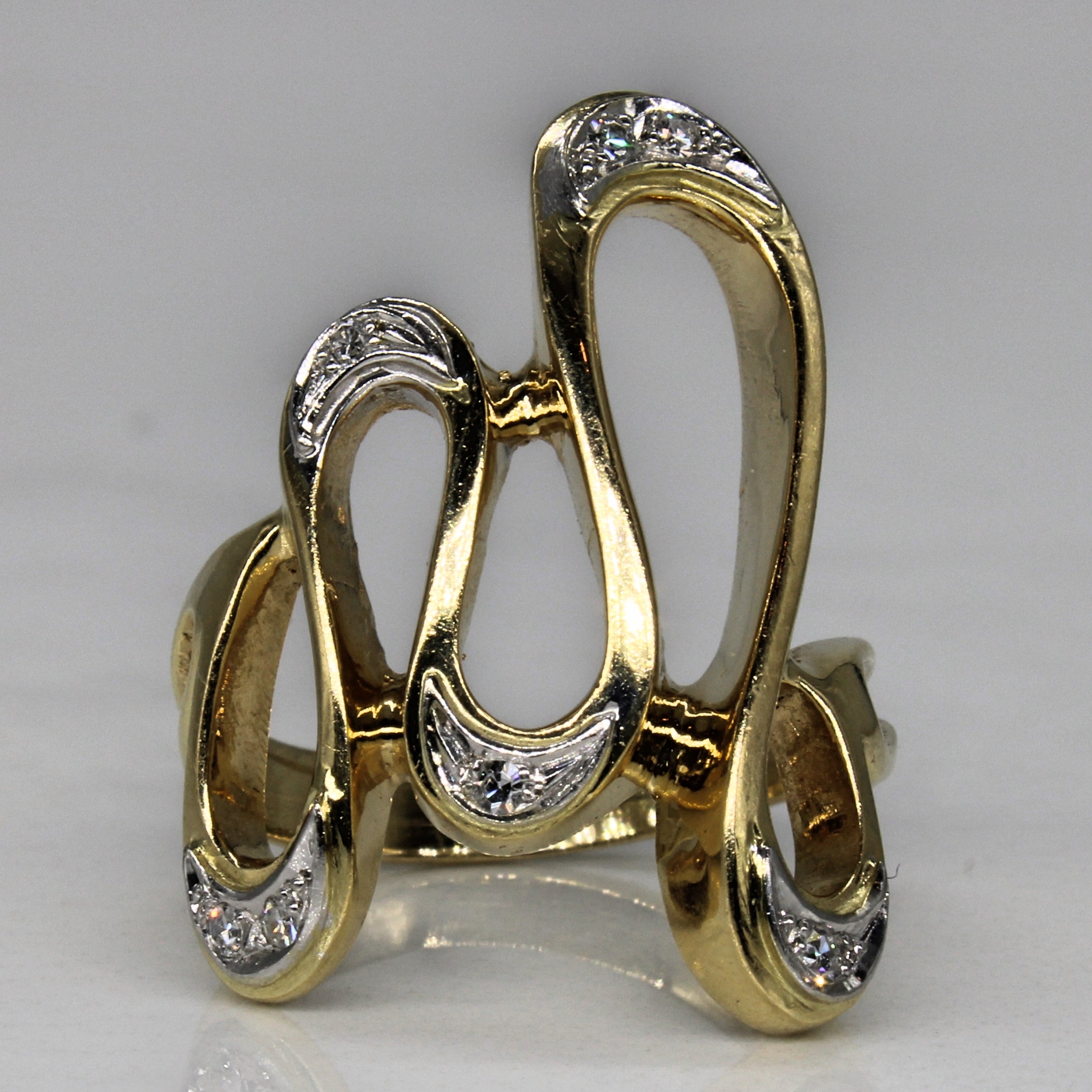 Looping Diamond Cocktail Ring | 0.06ctw | SZ 6.25 |