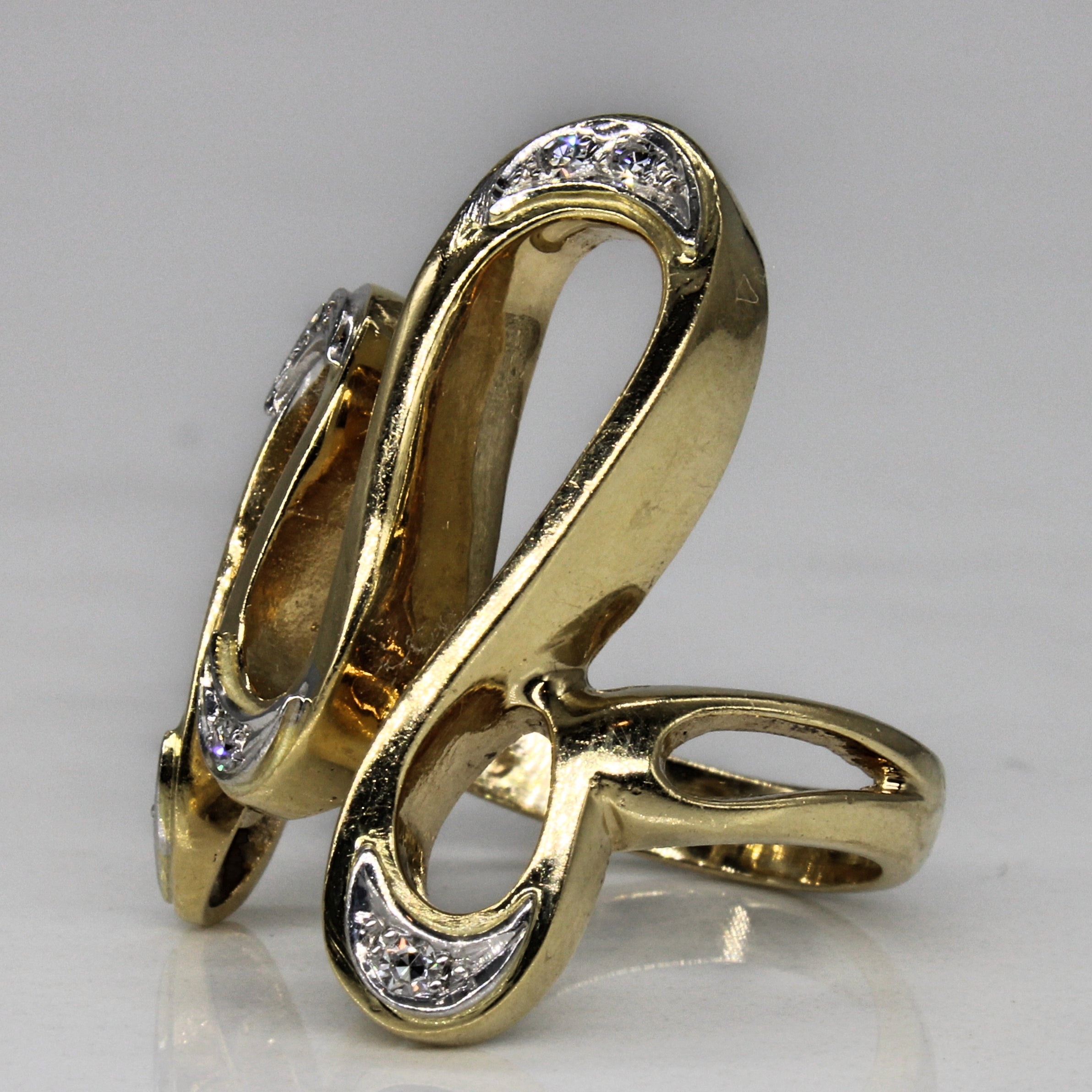 Looping Diamond Cocktail Ring | 0.06ctw | SZ 6.25 |