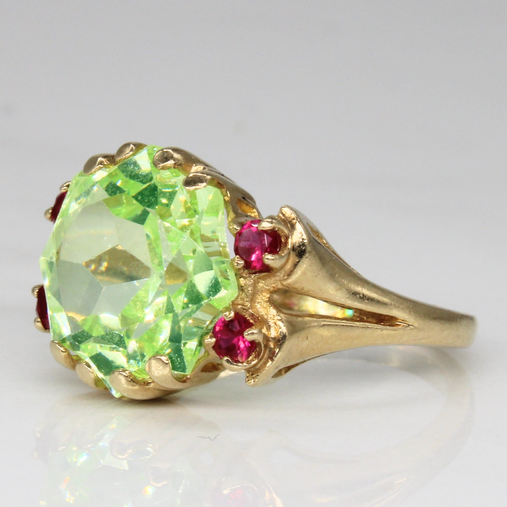 Synthetic Spinel & Synthetic Ruby Cocktail Ring | 5.50ct, 0.03ctw | SZ 6.25 |