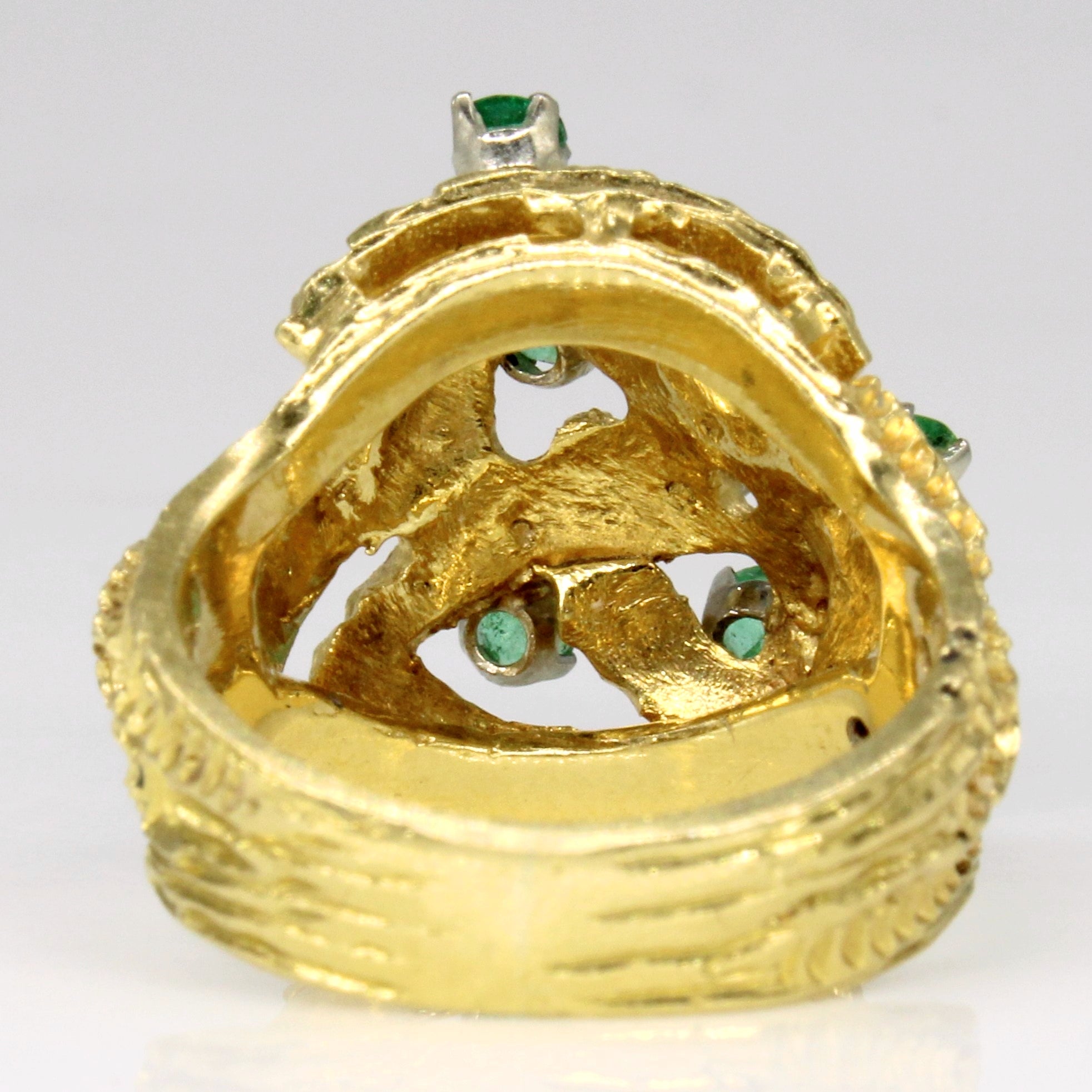Emerald Abstract Ring | 0.27ctw | SZ 5.75 |