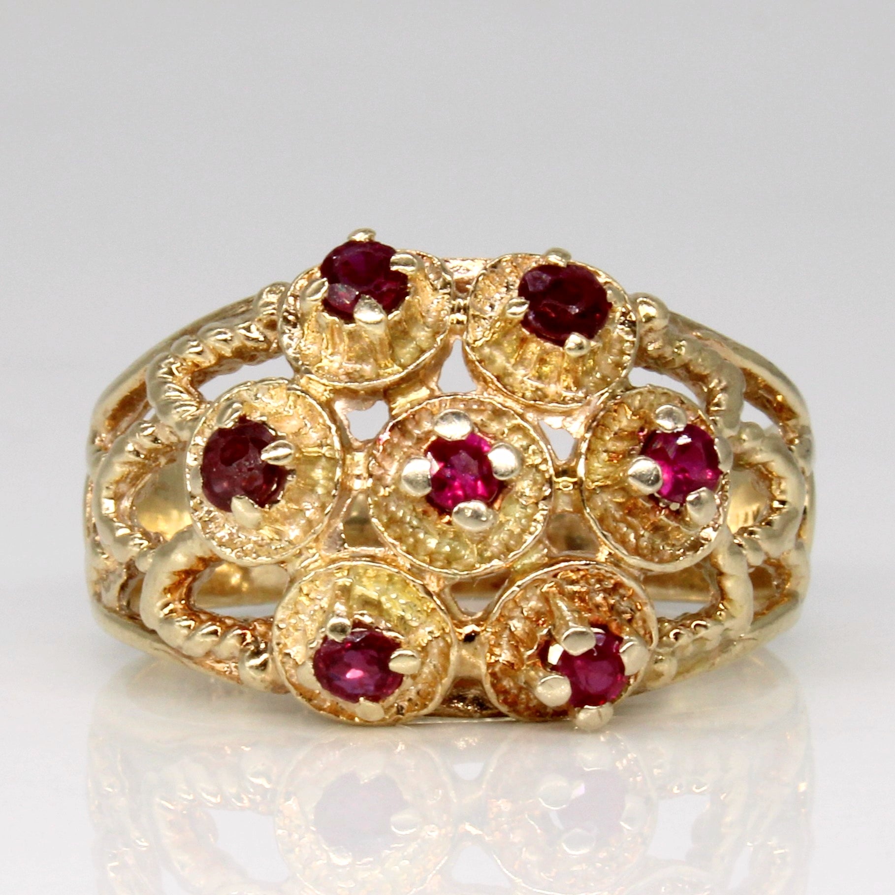 Ruby Lattice Ring | 0.21ctw | SZ 6.5 |