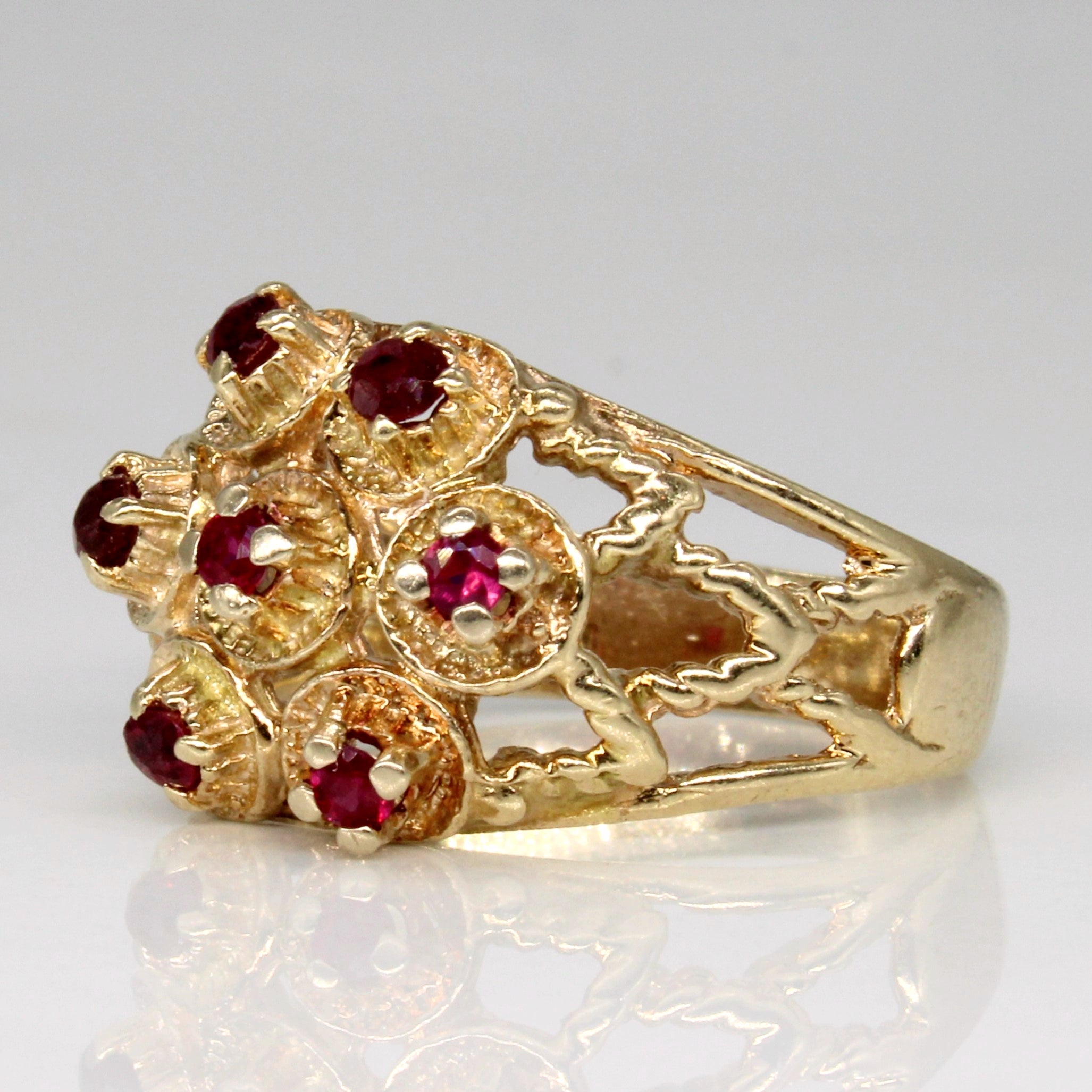 Ruby Lattice Ring | 0.21ctw | SZ 6.5 |