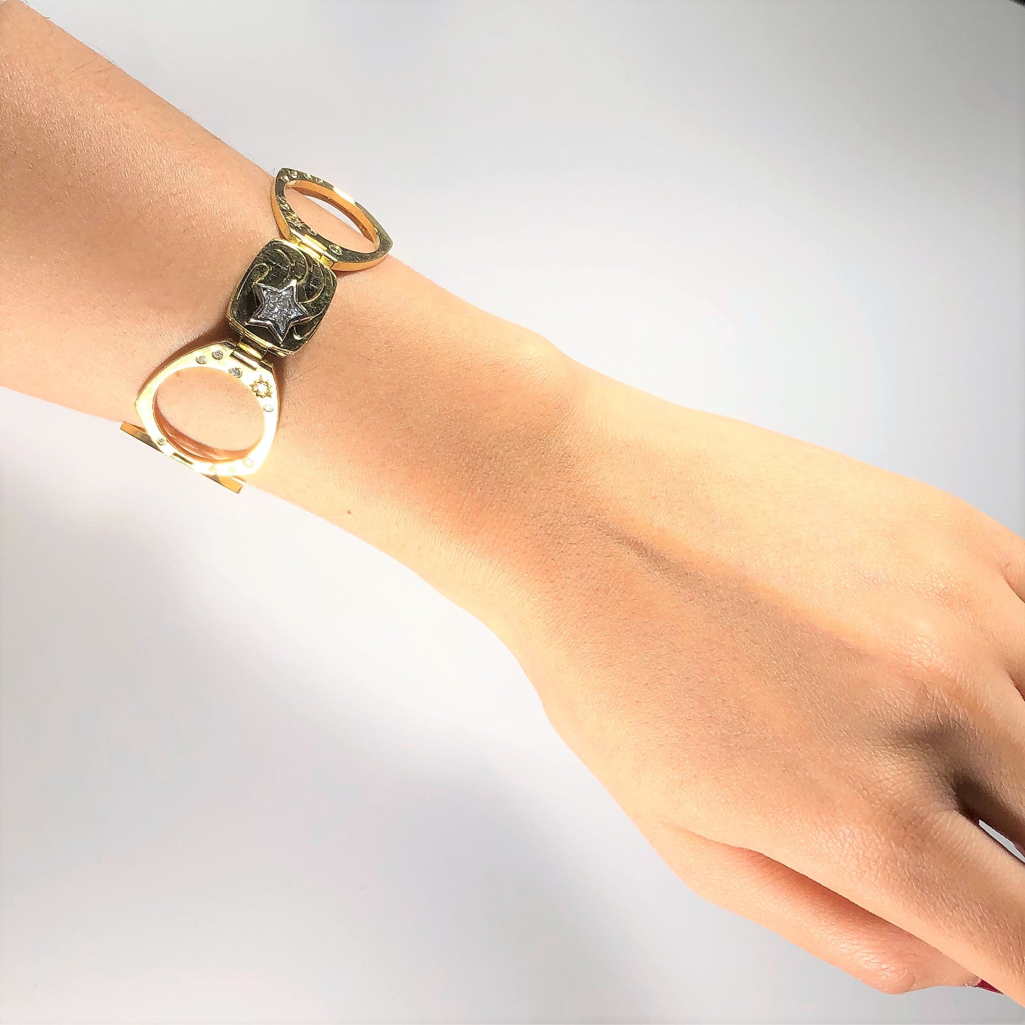 'Costen Catbalue' Custom Star Cut Diamond Convertible Ring Bracelet | 1.50ctw | SZ 7 | 7"