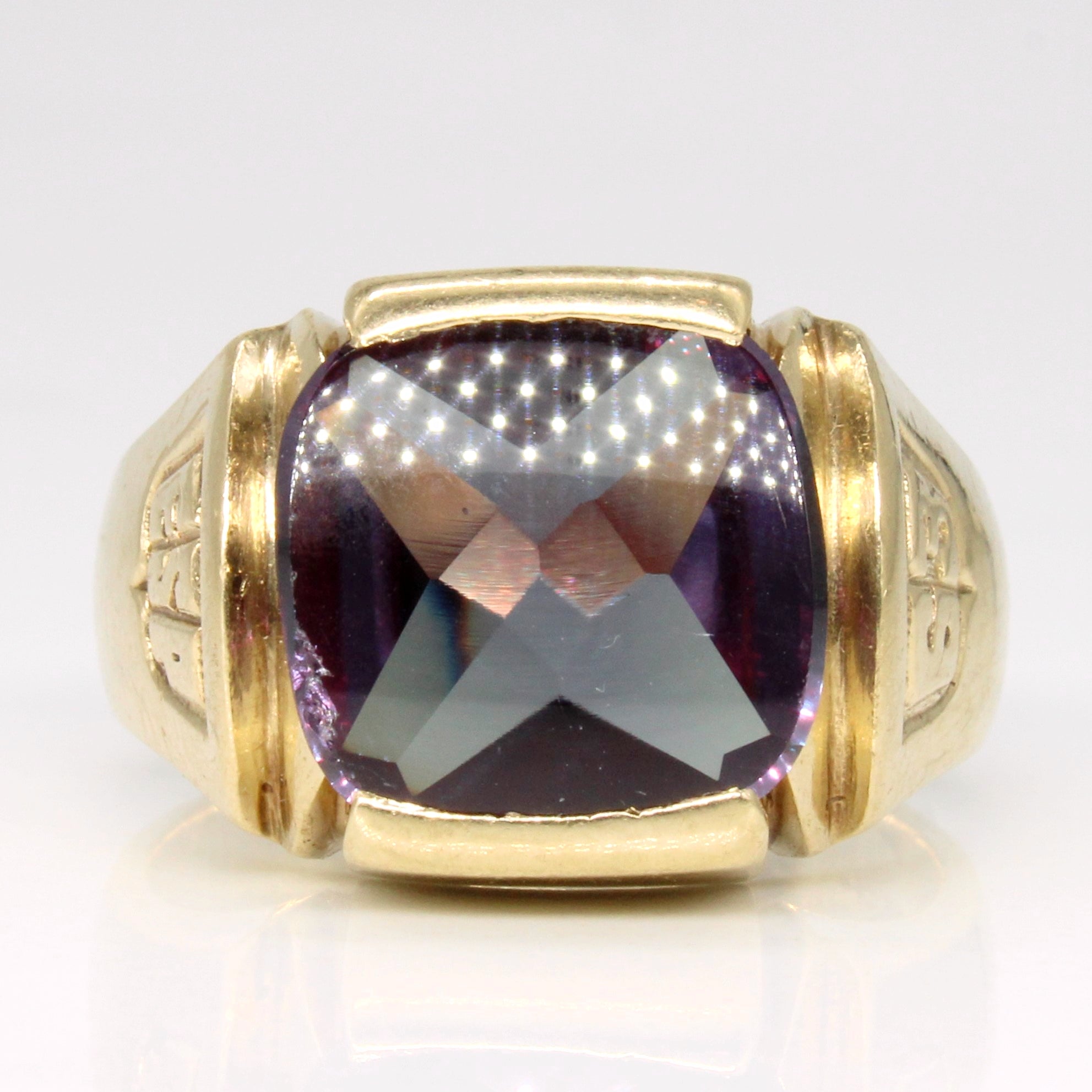 Synthetic Purple Sapphire Cocktail Ring | 5.00ct | SZ 8.75 |