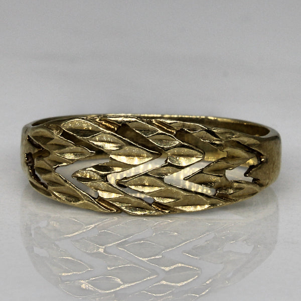 10k Yellow Gold Lattice Ring | SZ 6.75 |