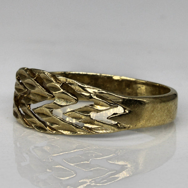 10k Yellow Gold Lattice Ring | SZ 6.75 |