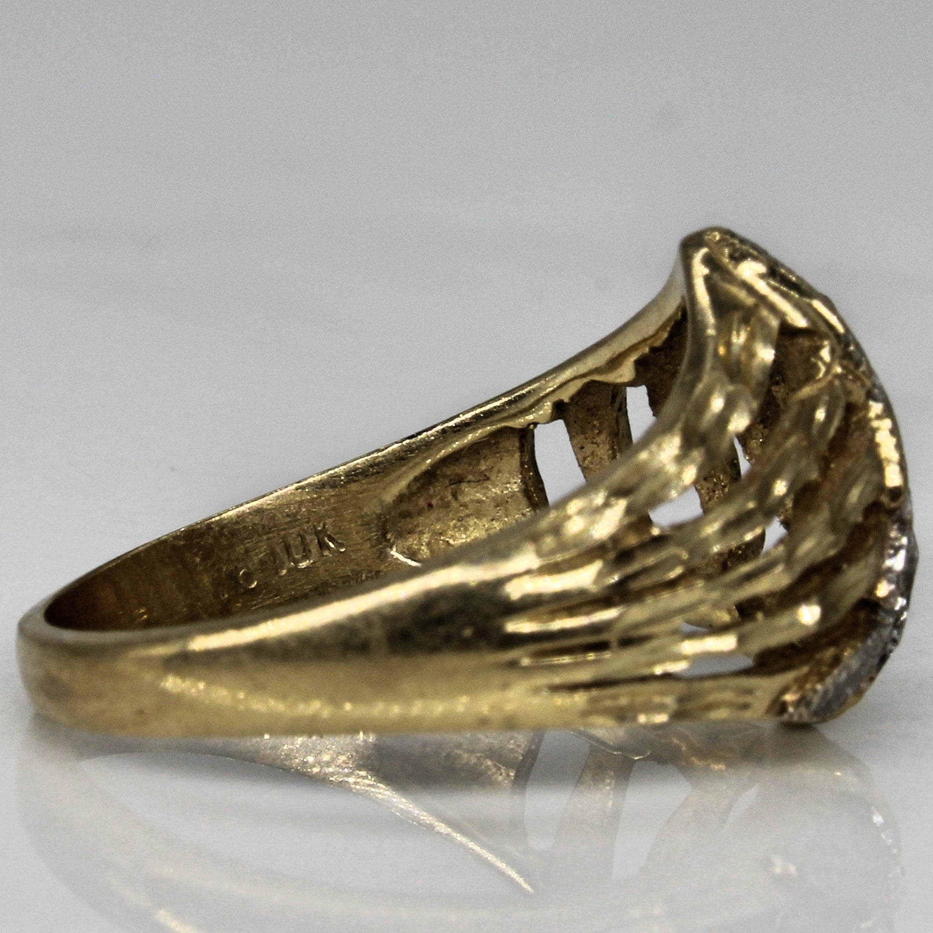 Ornate Split Shank Sparkle Ring | SZ 5.5 |