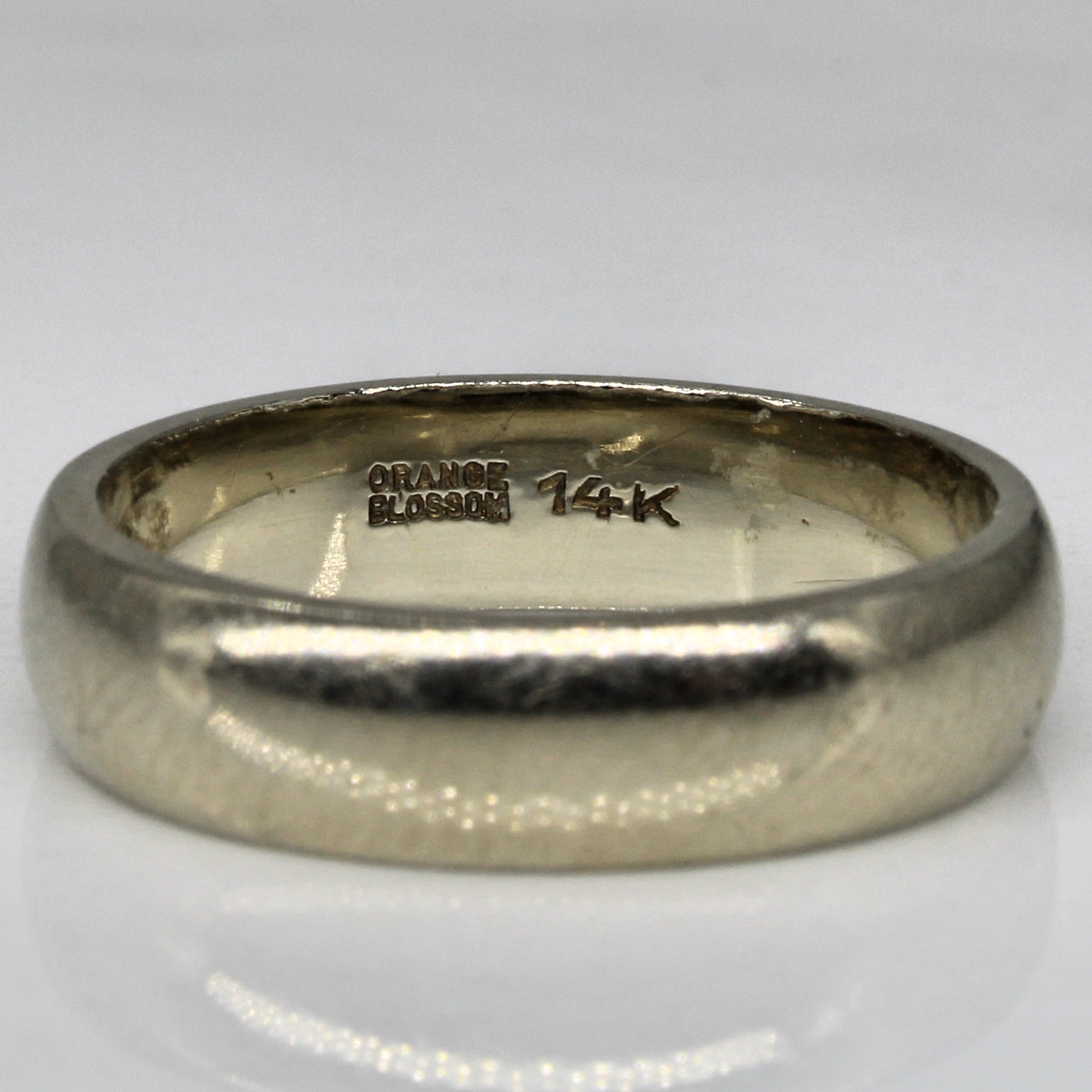 Orange Blossom' White Gold Band | SZ 6.75 |