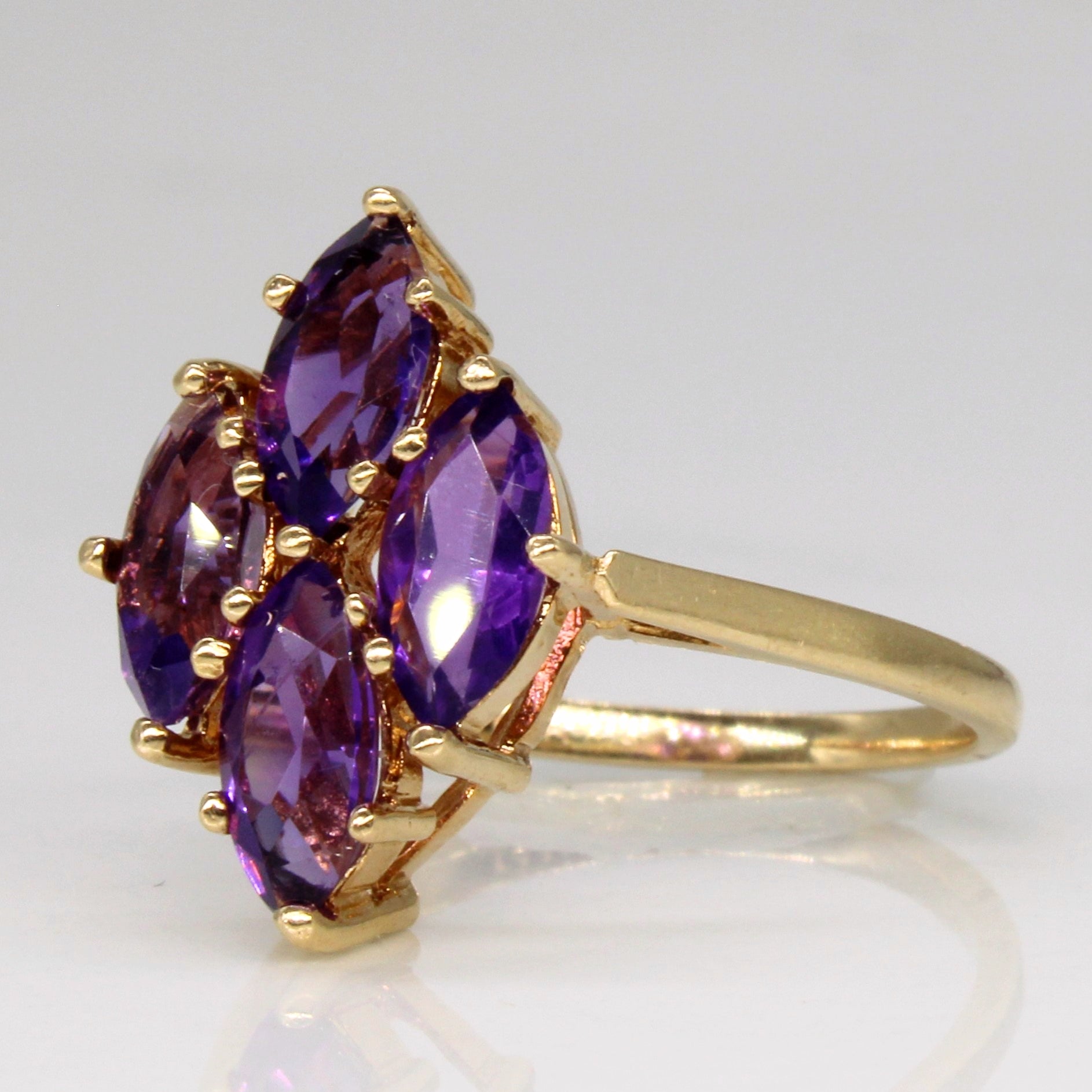 Marquise Amethyst Cluster Ring | 1.68ctw | SZ 6.5 |