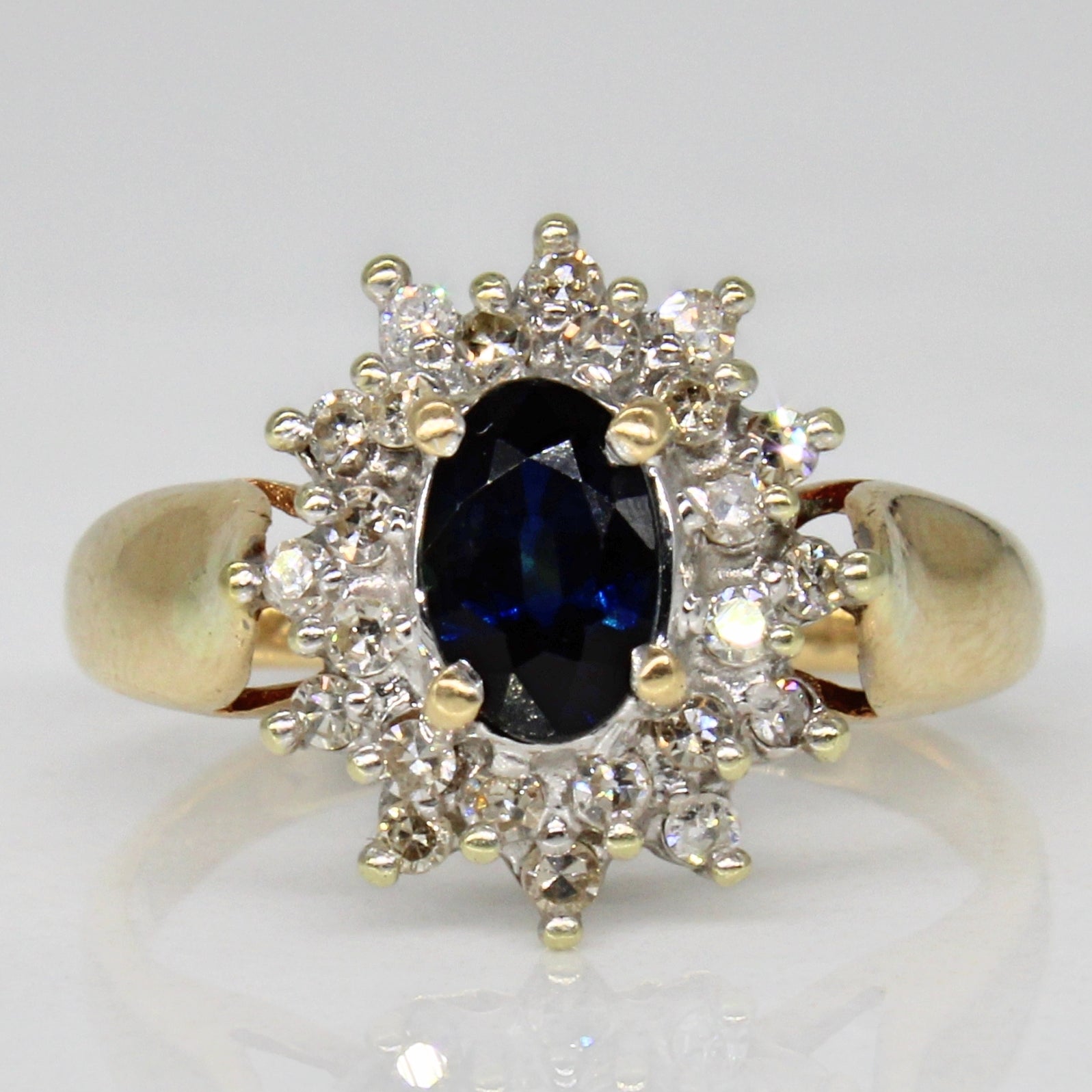 Sapphire & Diamond Cocktail Ring | 0.30ct, 0.22ctw | SZ 5 |