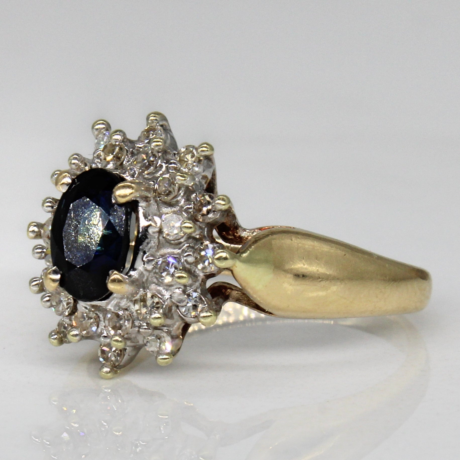Sapphire & Diamond Cocktail Ring | 0.30ct, 0.22ctw | SZ 5 |