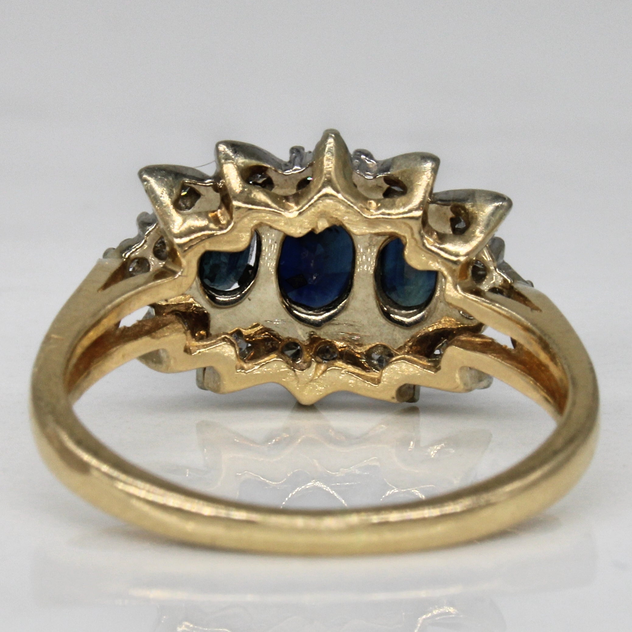 Sapphire & Diamond Cocktail Ring | 1.05ctw, 0.16ctw | SZ 7 |