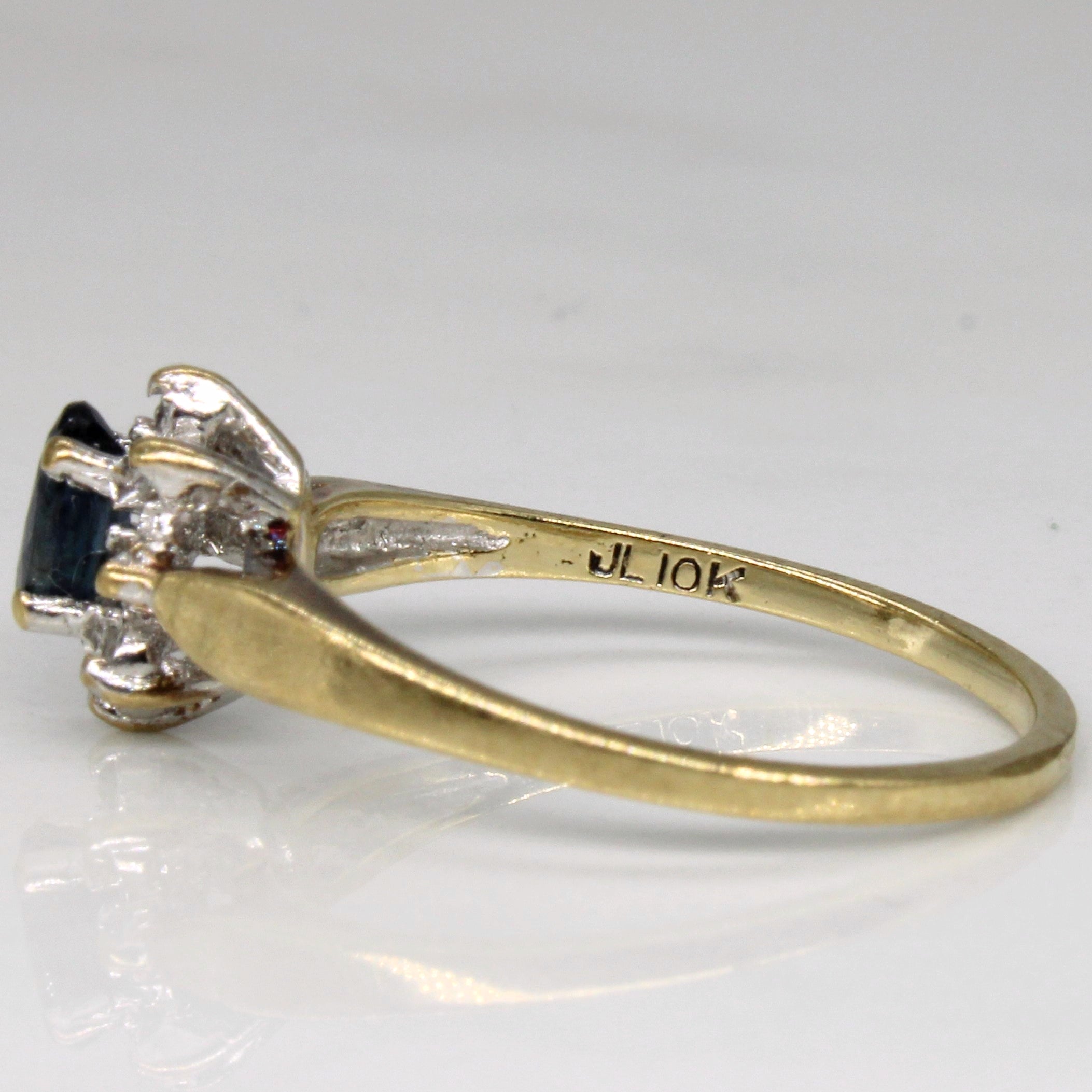 Sapphire & Diamond Halo Ring | 0.25ct, 0.04ctw | SZ 6 |