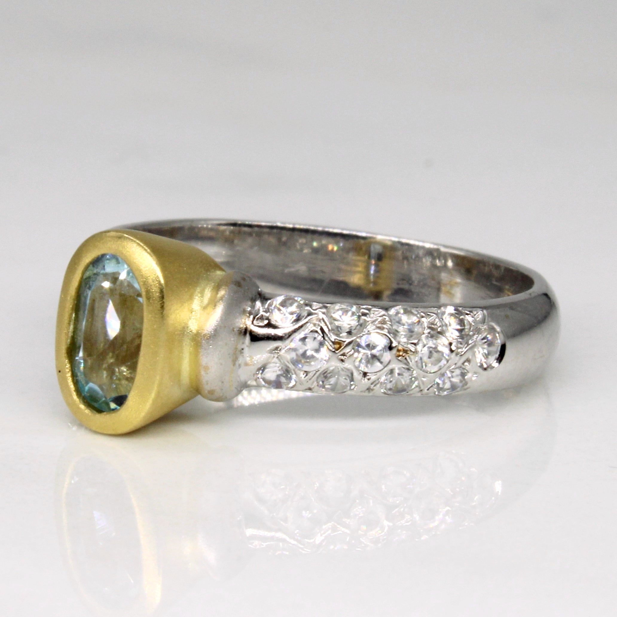 Blue Topaz & Quartz Ring | 0.52ct, 0.24ctw | SZ 6.25 |