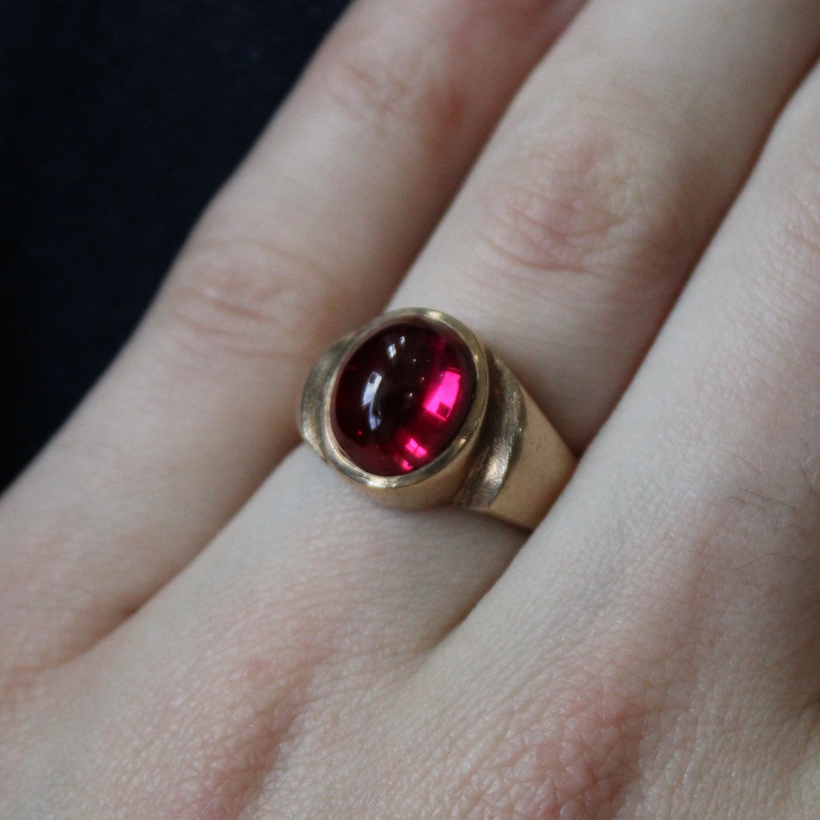 Synthetic Ruby Cocktail Ring | 6.15ct | SZ 7.5 |