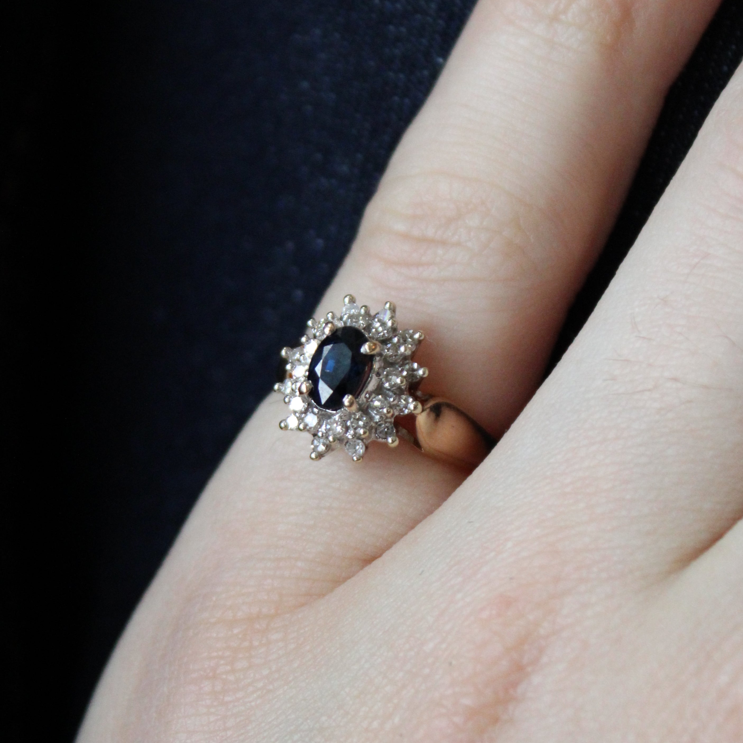 Sapphire & Diamond Cocktail Ring | 0.30ct, 0.22ctw | SZ 5 |
