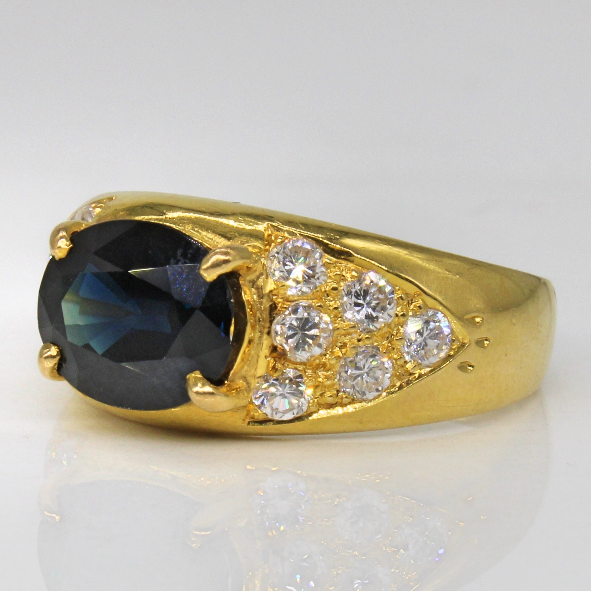 Sapphire & Diamond Cocktail Ring | 2.40ct, 0.65ctw | SZ 7.5 |