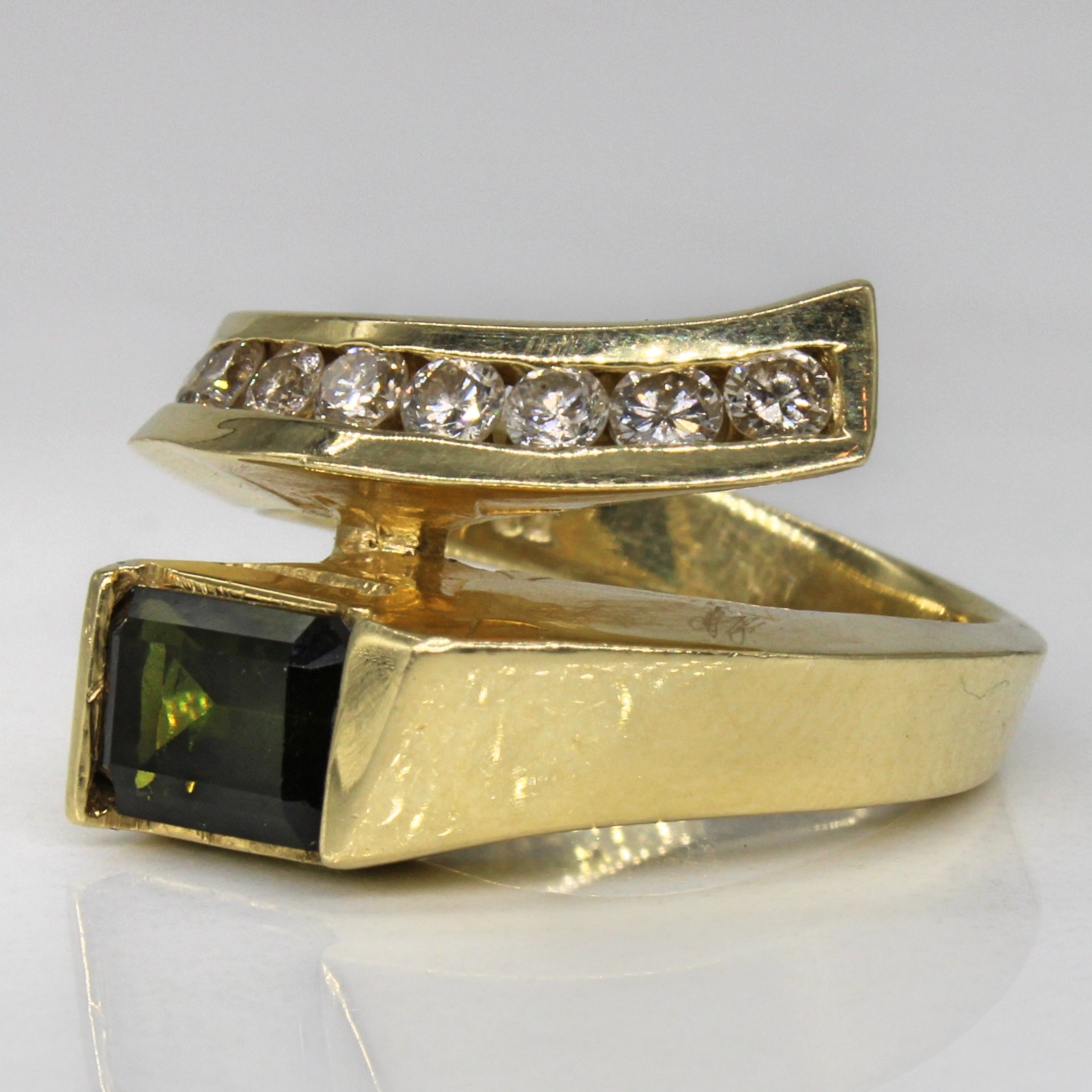 Tourmaline & Diamond Bypass Ring | 1.05ct, 0.50ctw | SZ 6.25 |