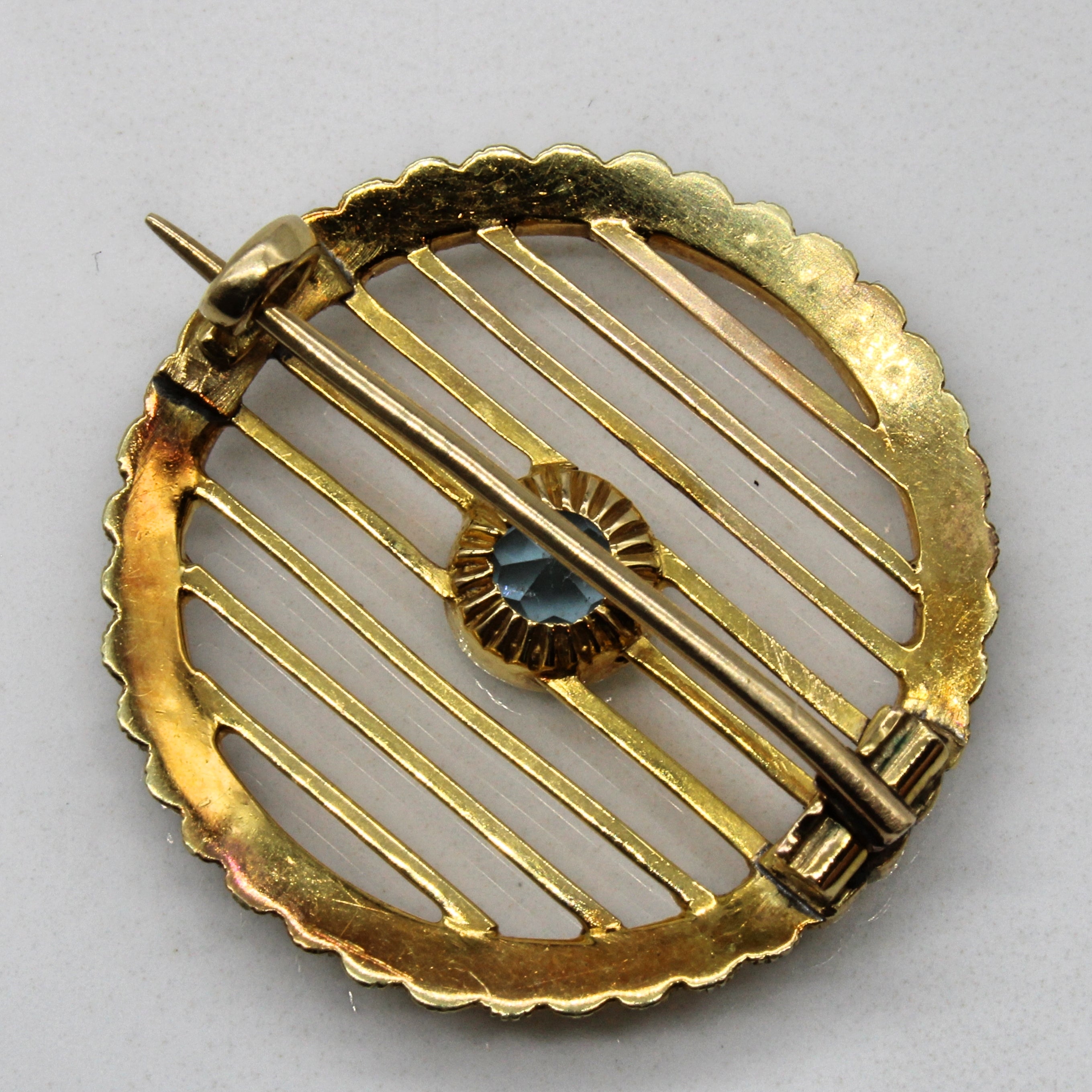 Aquamarine & Pearl Brooch | 0.80ct |