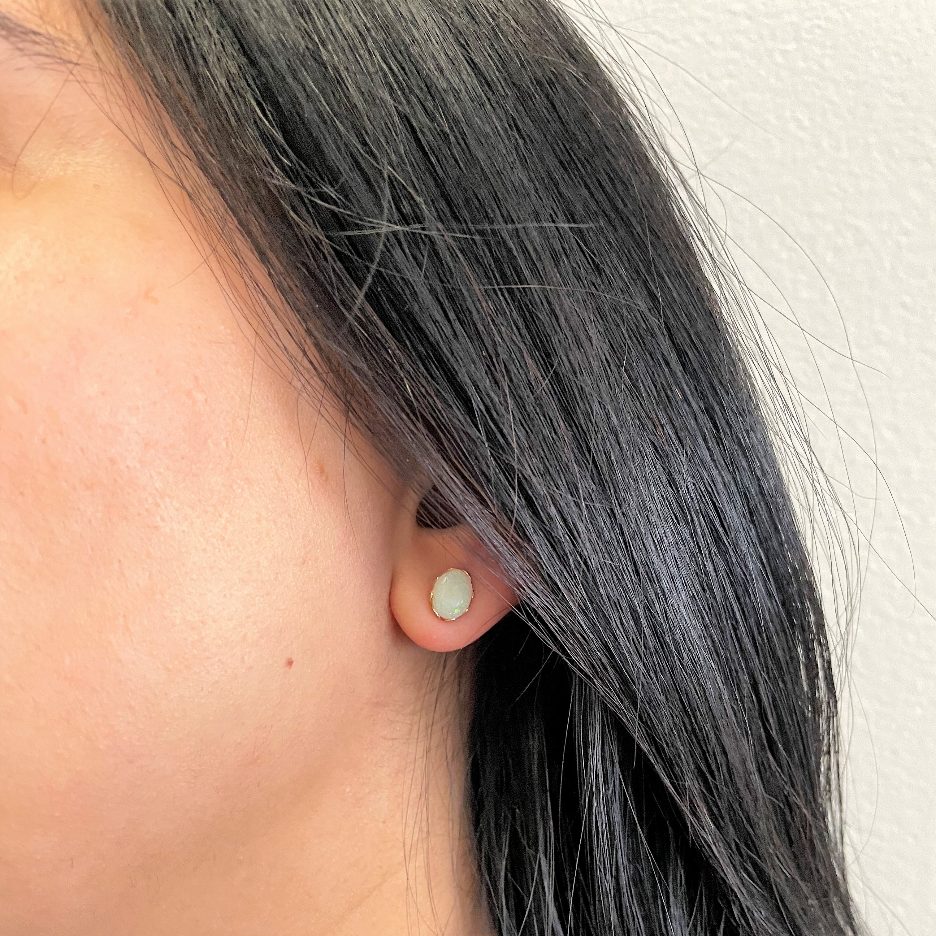 14k Opal Stud Earrings | 1.50ctw |